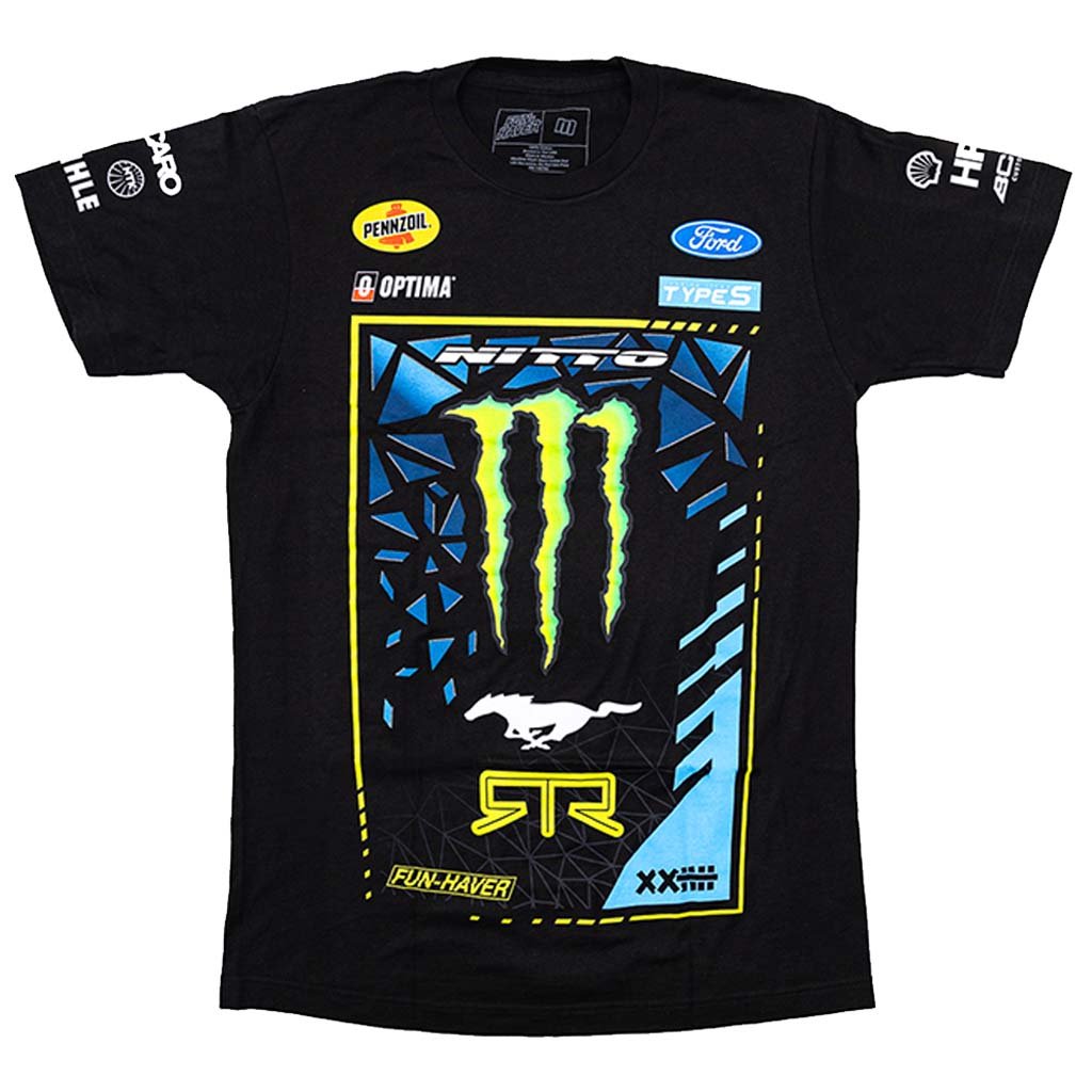 2024 Vaughn Gittin Jr. Official RTR Drift Team Shirt representing Vaughn's 2024 Mustang RTR Spec 5-FD design elements.