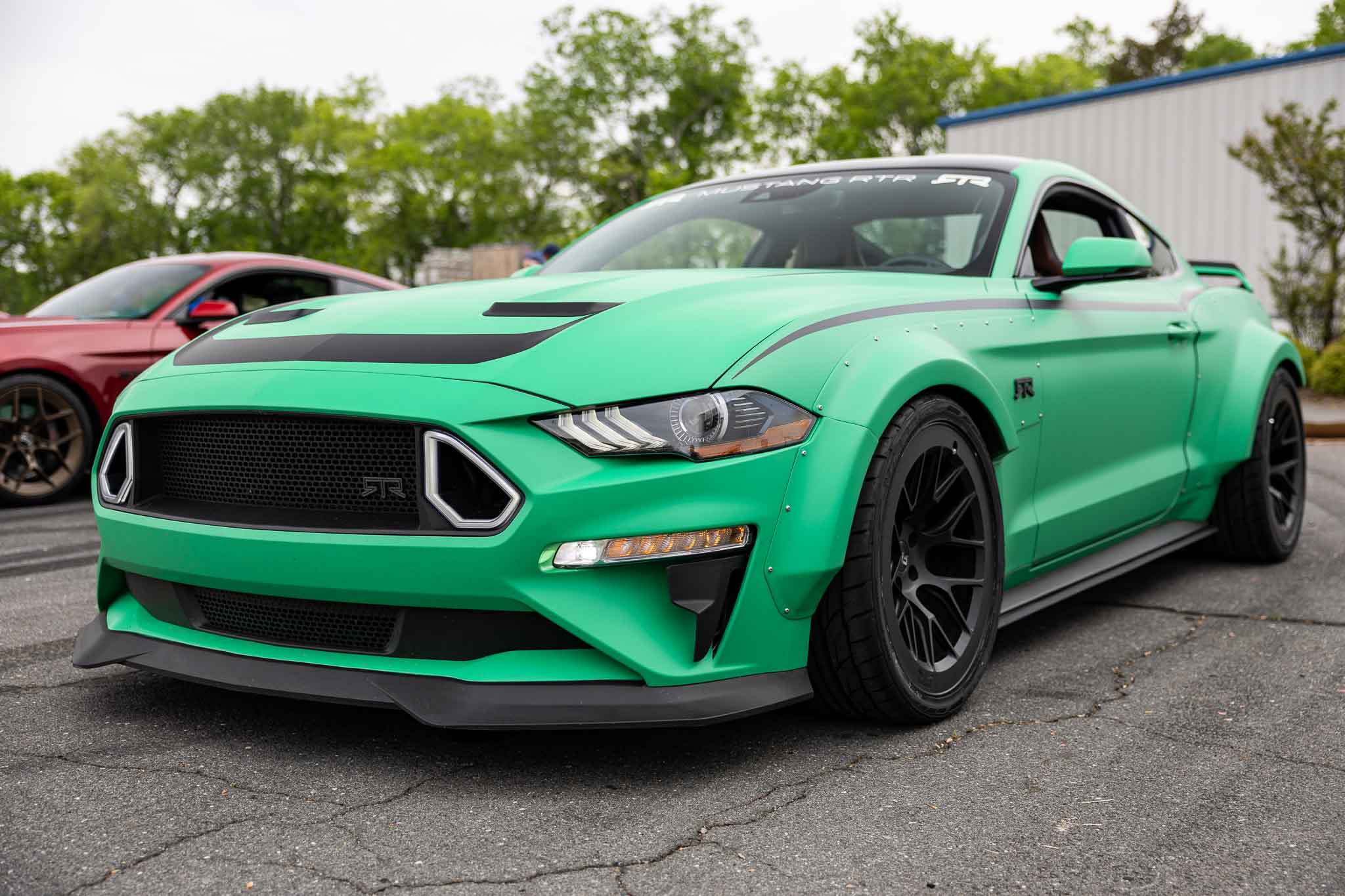 A green Mustang RTr Spec 5 at the RTR Lab