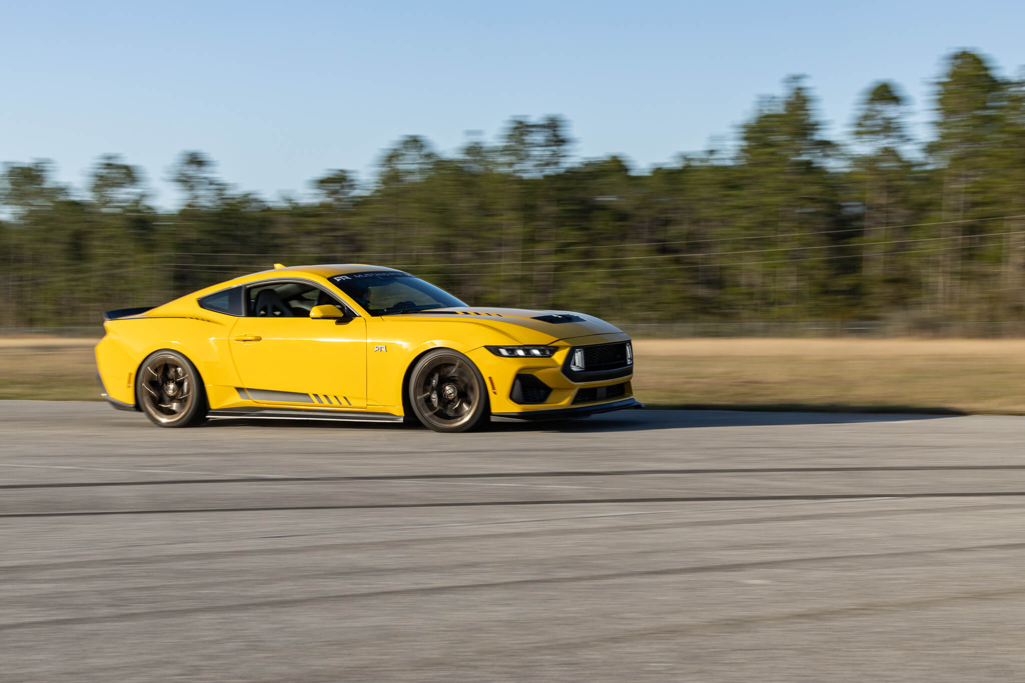 The 2024 Mustang RTR Spec 2 drives on a road course at NMRA Gainesville
