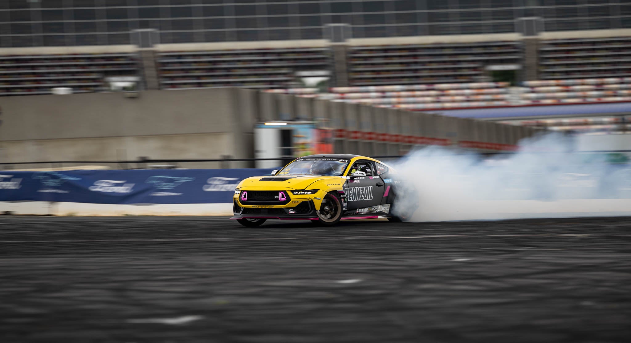 Ben Hobson drives his 2024 Mustang RTR Spec 5-D at Charlotte Motor Speedway