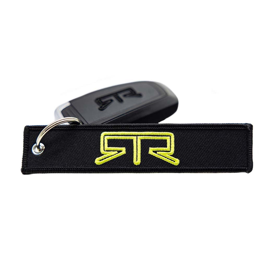 Black Flight Tag Keychain with Hyperlime RTR Logo