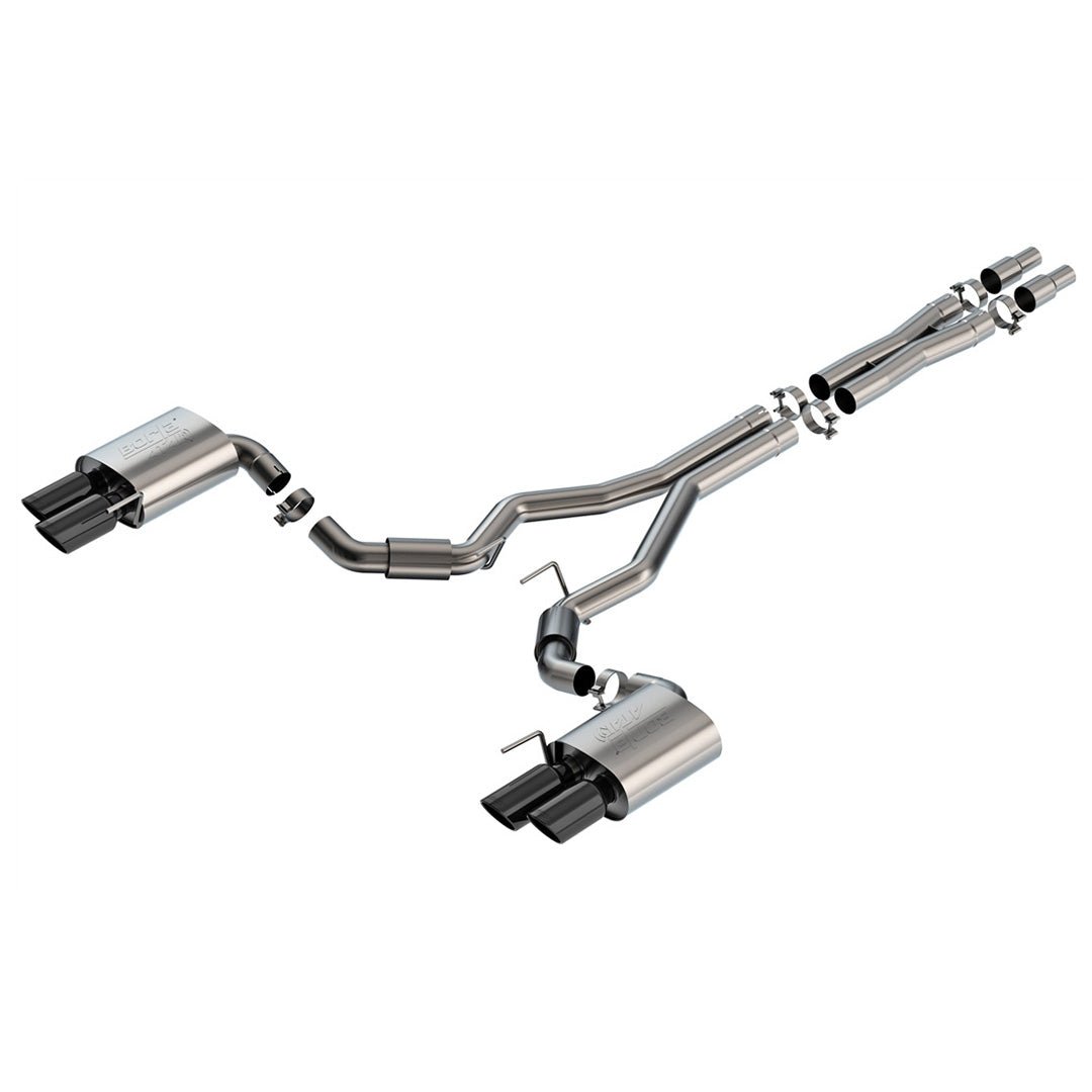 Car exhaust system on a white background