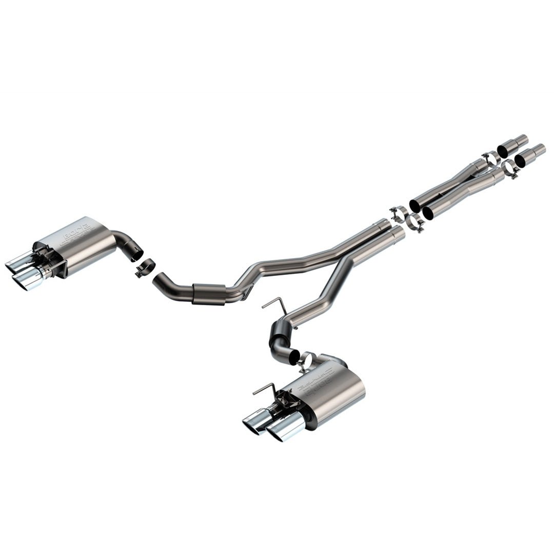 Car exhaust system on a white background