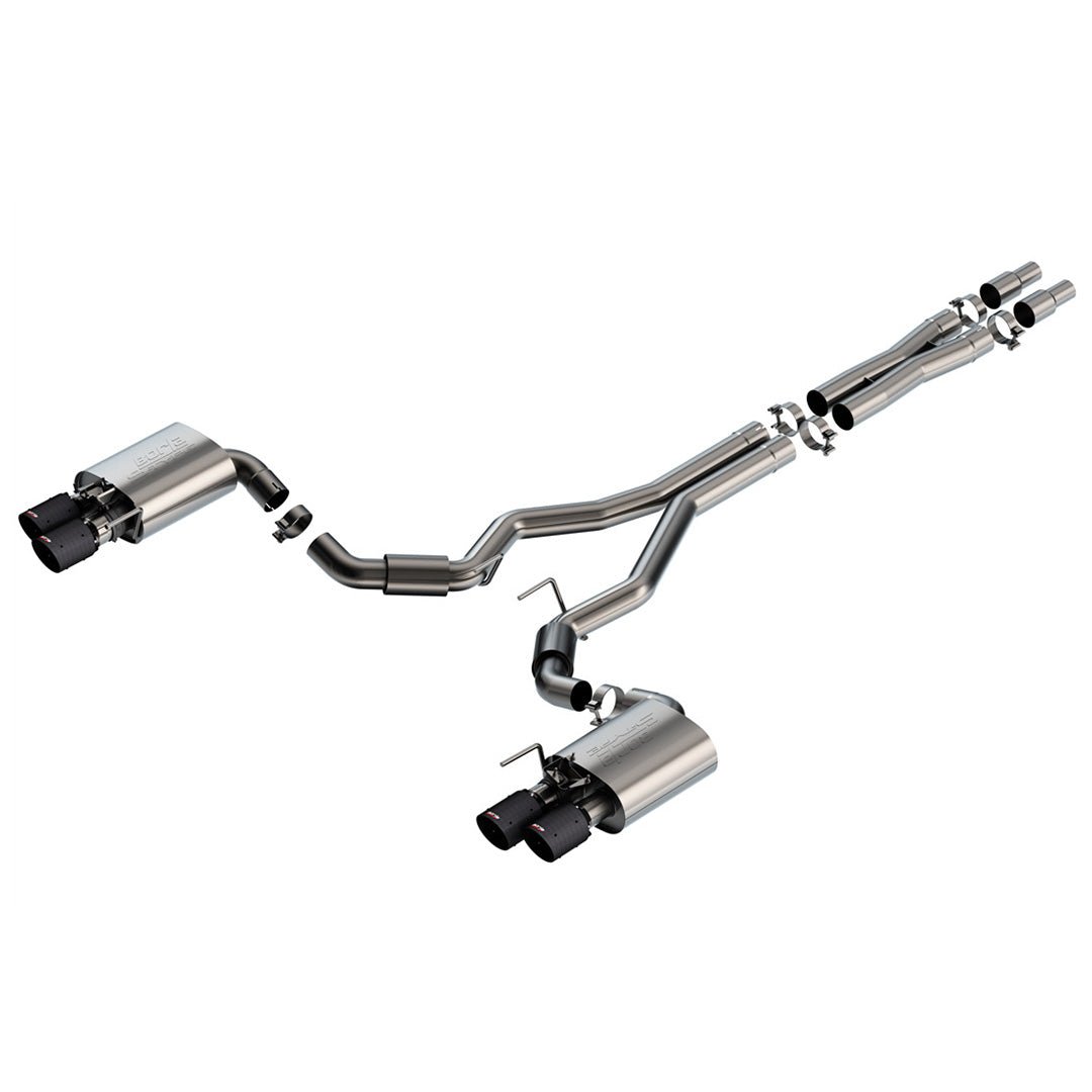 Car exhaust system on a white background