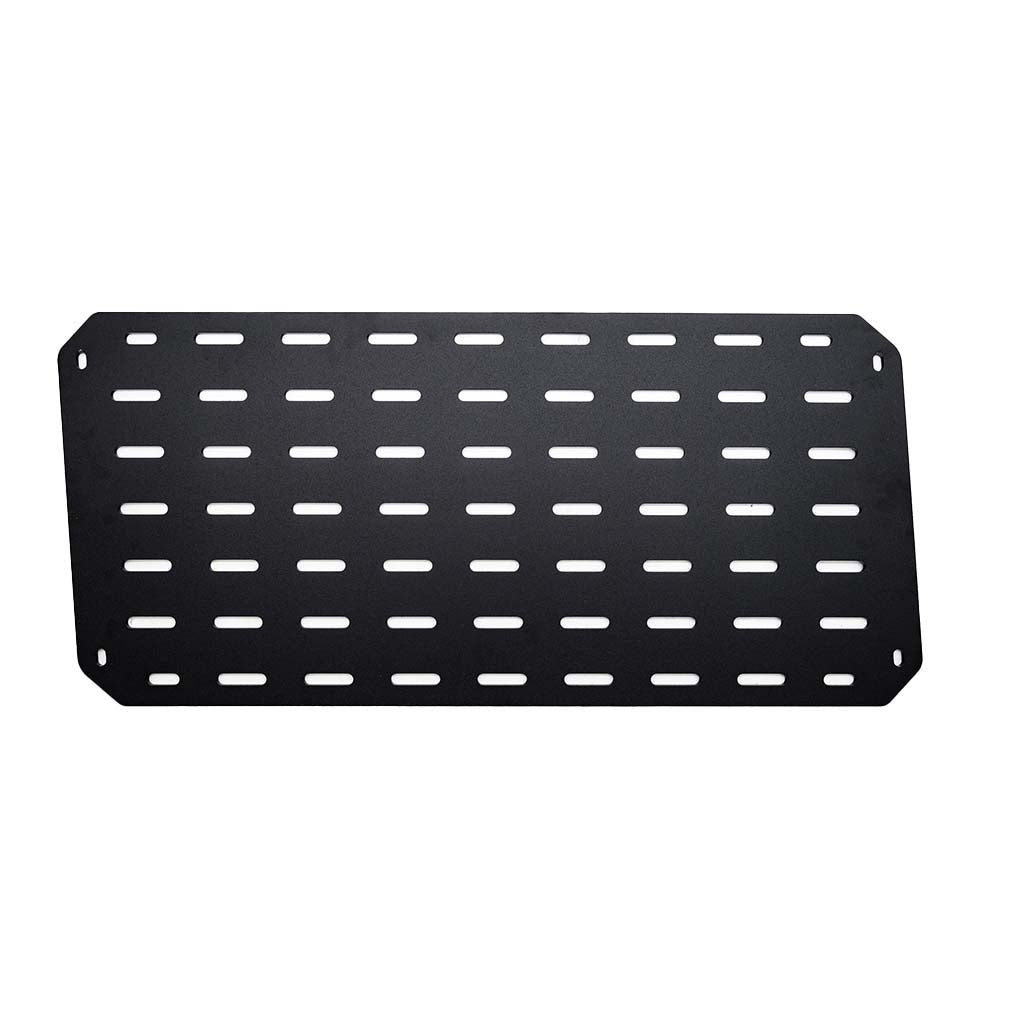 RTR Molle Accessory Panel for Bronco Roof Rack: Sturdy aluminum panel with holes for off-road gear mounting, ensuring easy access on any adventure.