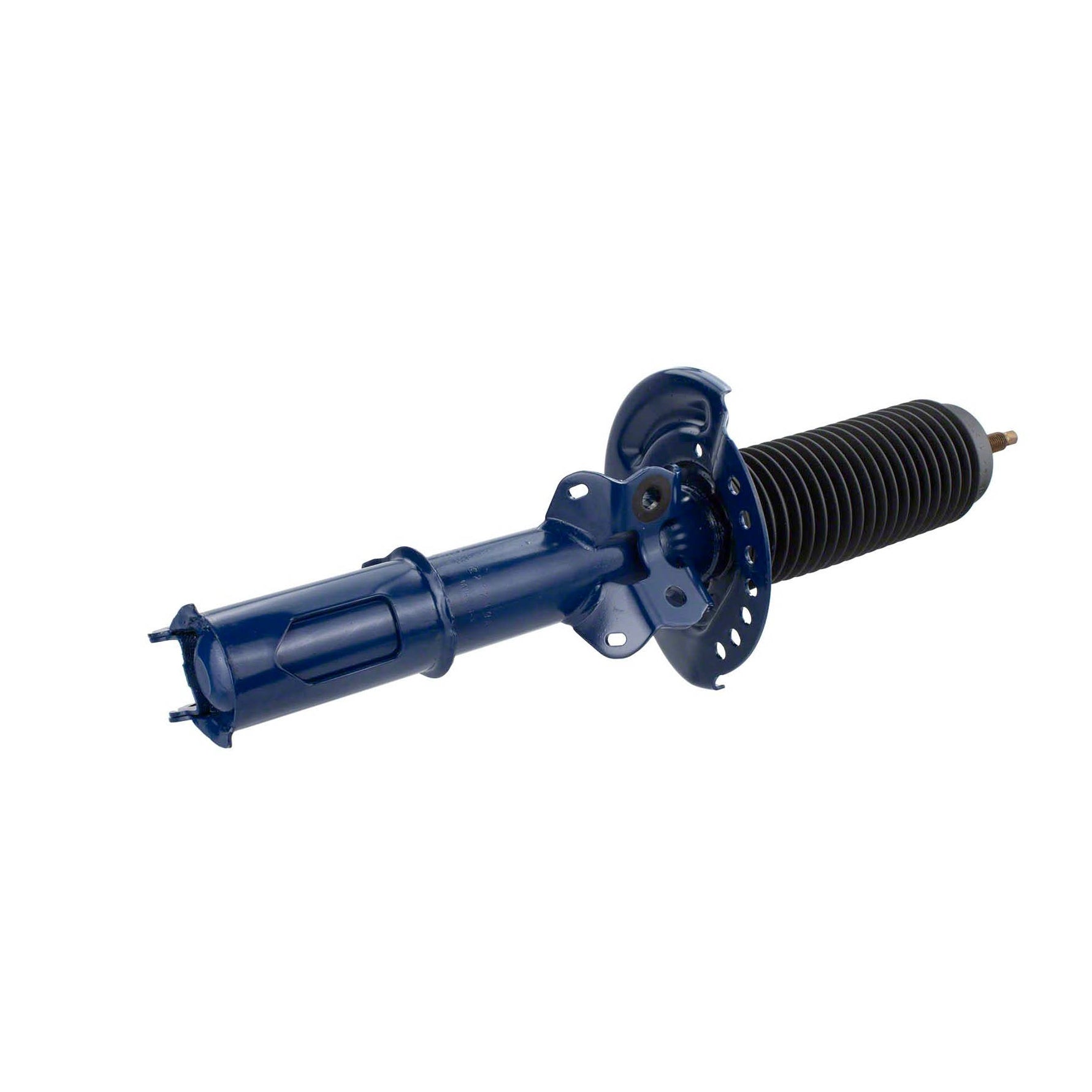 Ford Performance FR3 Track Suspension Front Strut for 2015-2023 Mustang, showcasing damper housing, spring seat, and dust boot, designed for precise handling and improved control.