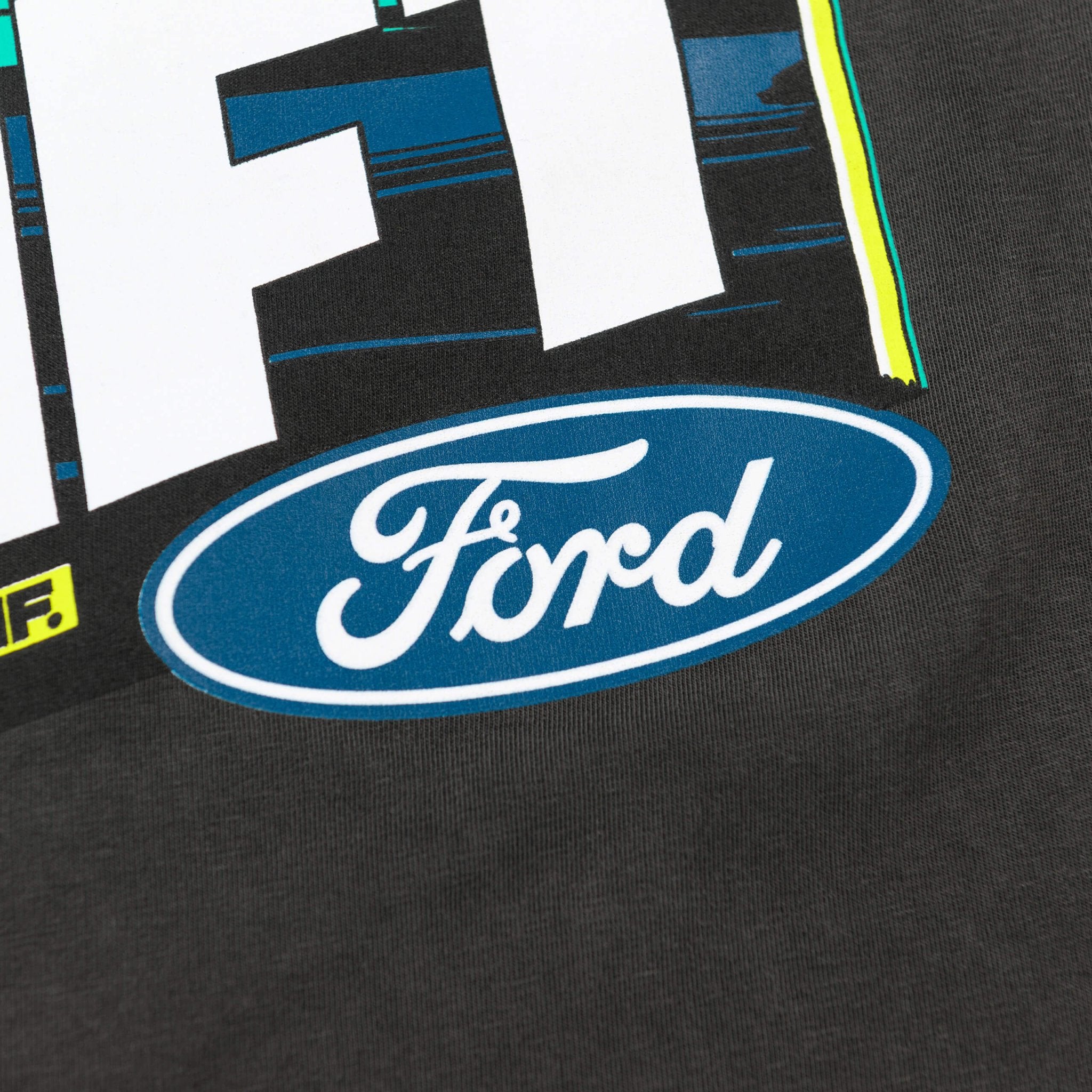 House of Drift T-Shirt featuring Vaughn Gittin Jr.’s Mustang graphic, highlighting Irwindale Speedway; crafted from soft, durable 100% ringspun cotton with a relaxed fit.