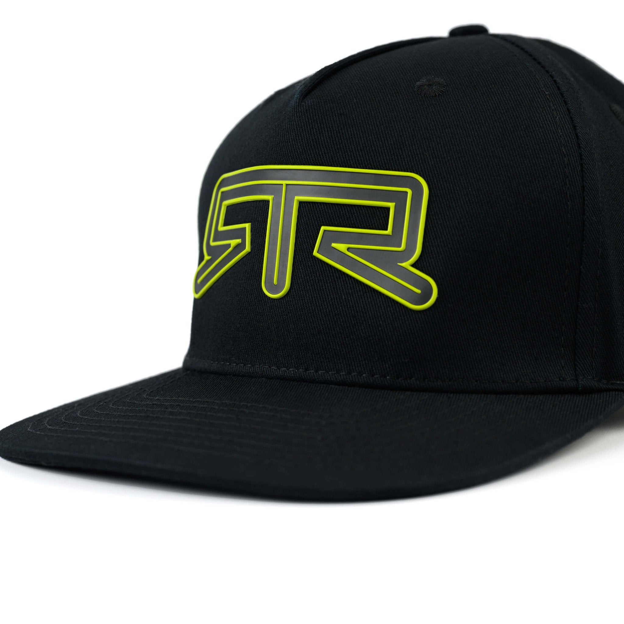 RTR Embroidered Logo Hat featuring a raised logo on the front and Ready to Rock on the side, with adjustable snapback closure.