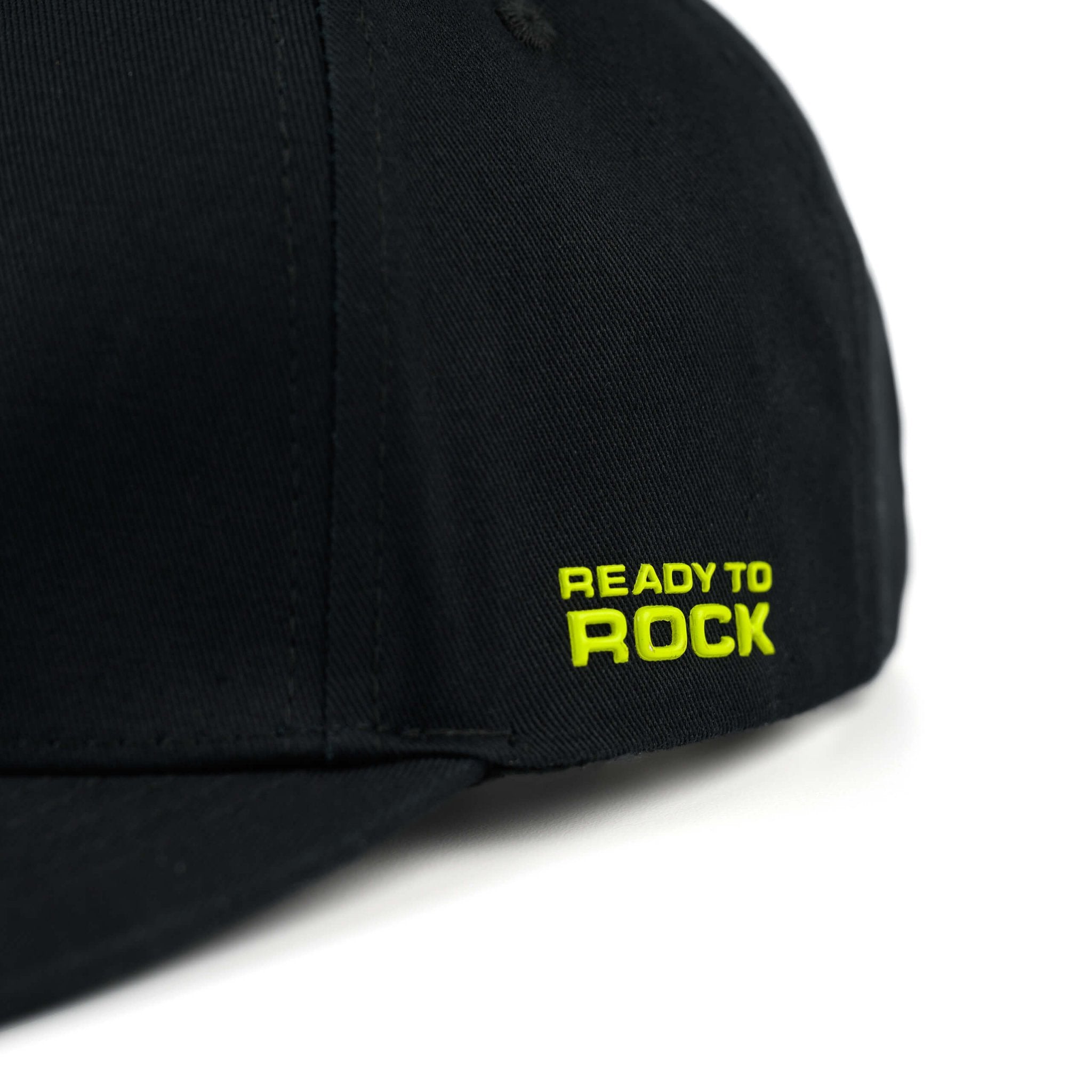 RTR Embroidered Logo Hat featuring a raised RTR logo and Ready to Rock on the side, with adjustable snapback closure for comfort and style.