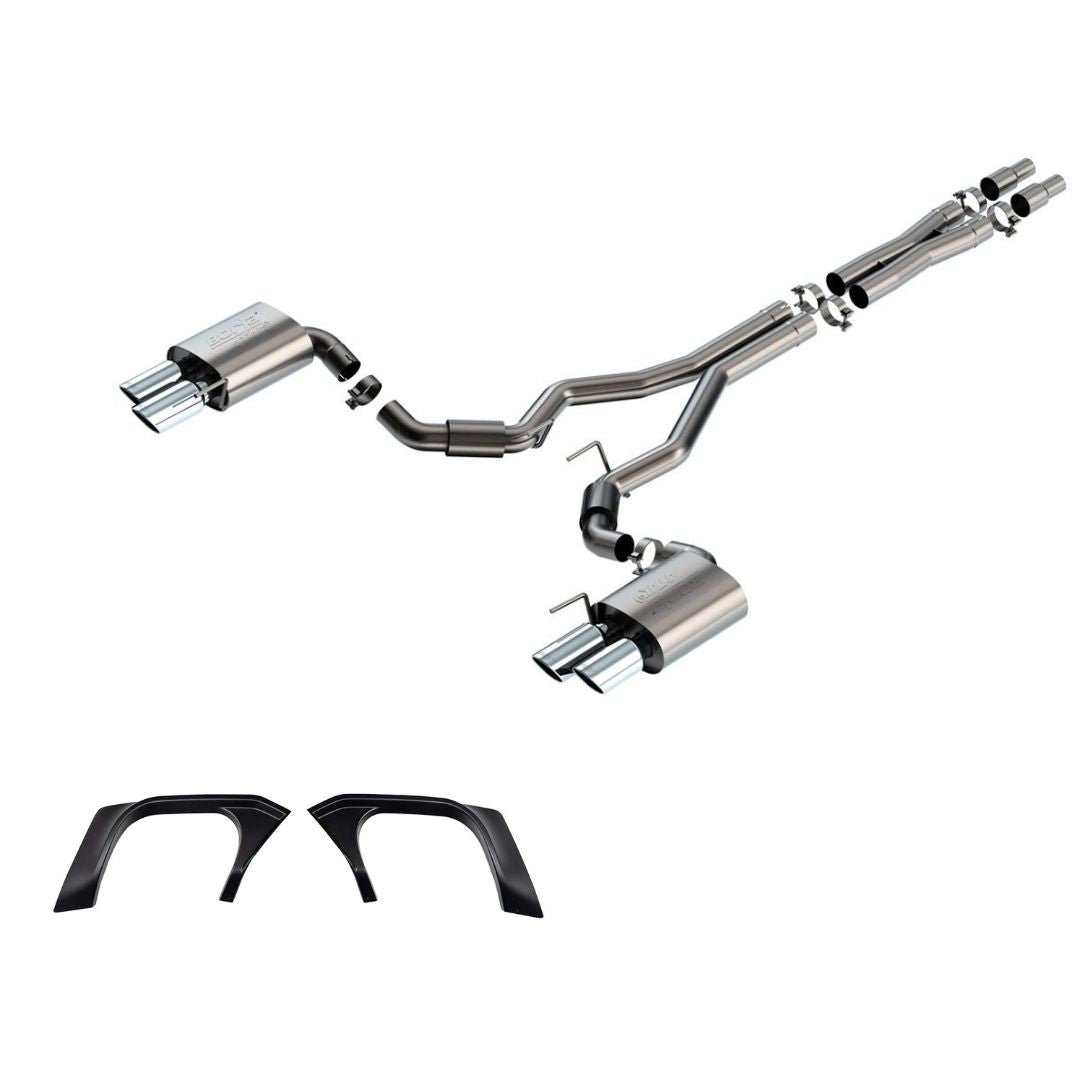 RTR Quad Tip Conversion & Borla ATAK Exhaust Kit (24+ Mustang GT)