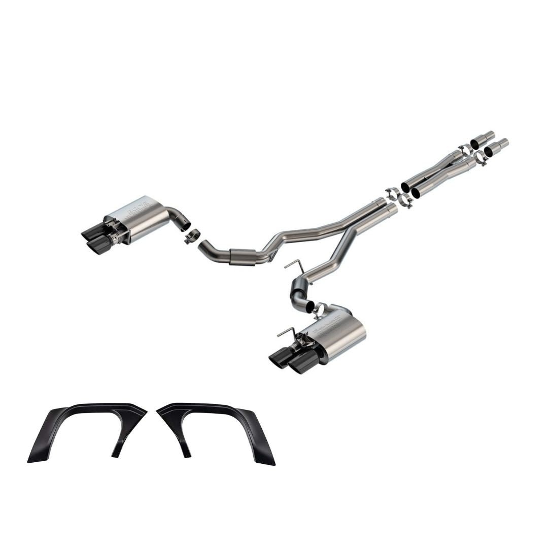 RTR Quad Tip Conversion & Borla S-Type Exhaust Kit (24+ Mustang GT)