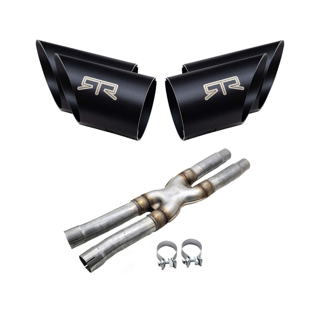 RTR Quad Tip Cover & Resonator Delete Bundle (15+ Mustang GT)