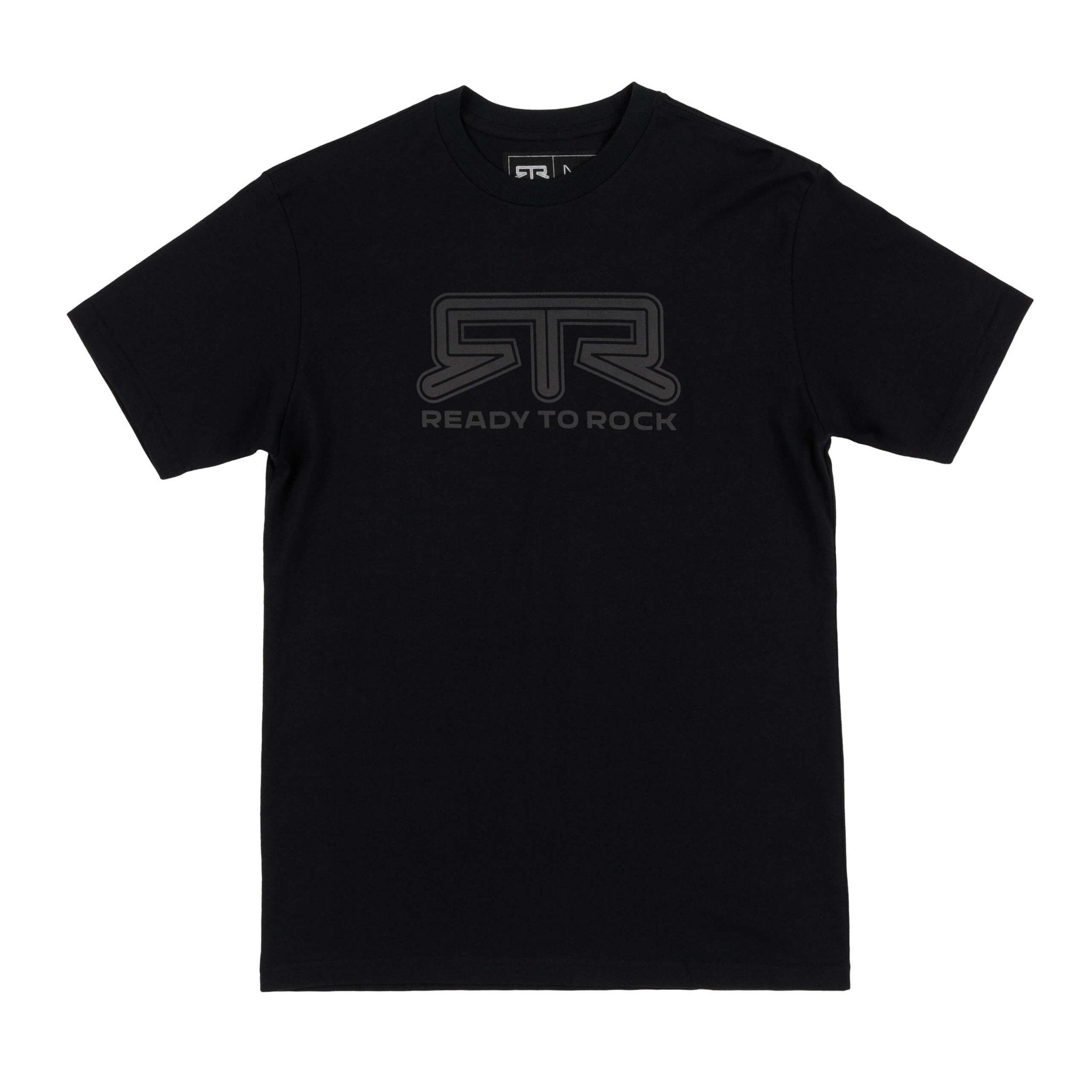 RTR Tonal Logo T-Shirt featuring a tonal puff print of the RTR logo with “Ready to Rock” text, designed for comfort and style in everyday wear.
