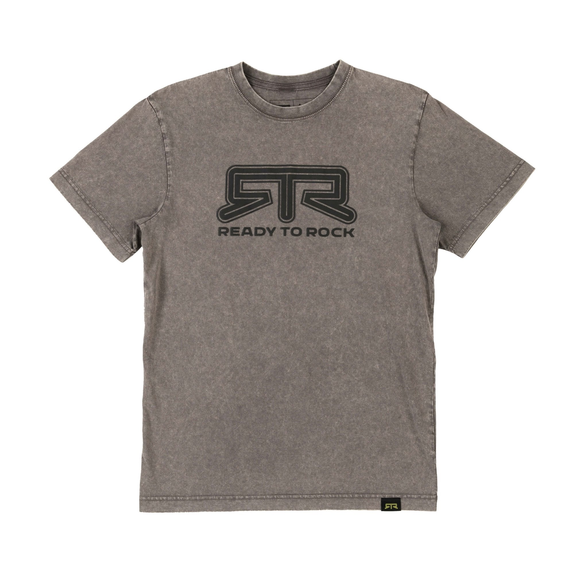 Grey RTR Tonal Logo T-Shirt with black text, featuring Ready to Rock™ below, designed for comfort and everyday style, crafted from durable 100% cotton.