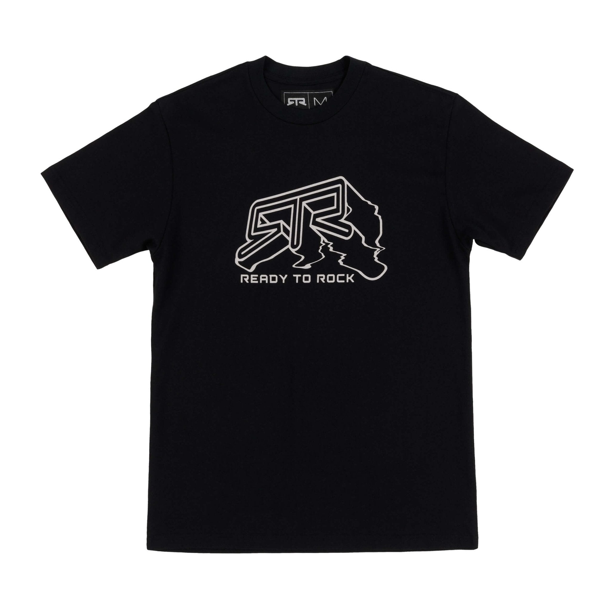 RTR Warped T-Shirt featuring a 3D RTR logo with dynamic, distorted lines on the front and repeated along the back, crafted from durable cotton.