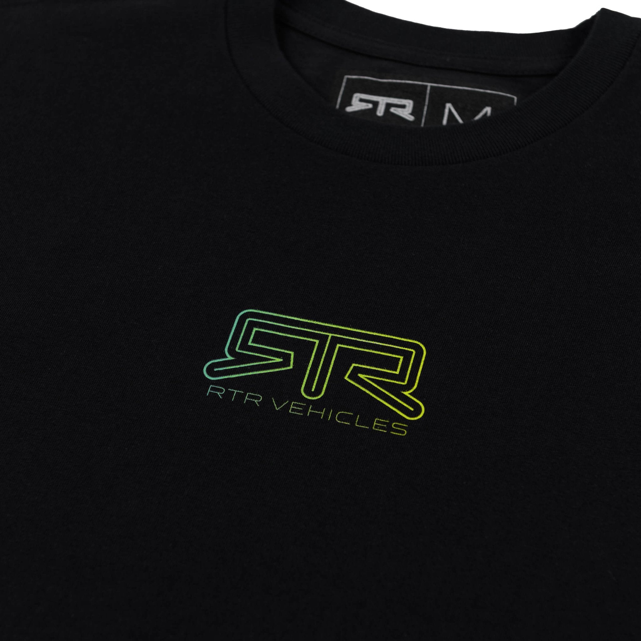 RTR Wavelength T-Shirt featuring the RTR logo on the front and a Ready to Rock graphic on the back, designed for everyday comfort.