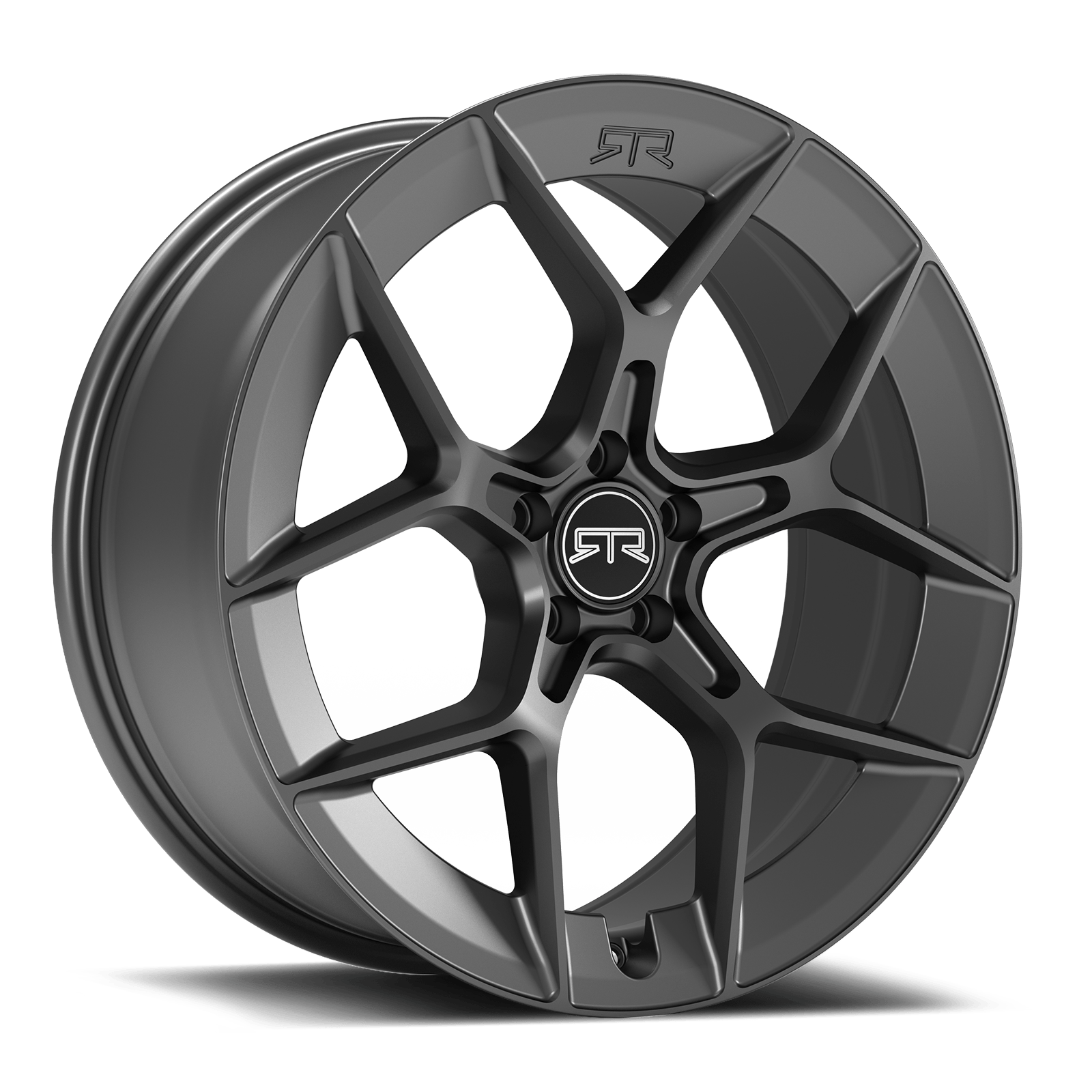 "RTR Aero 5 Mustang Mach-E Wheel | Satin Black/Satin Charcoal | 20x8.5 +31 Offset | Fits 2021+ Mustang Mach-E | Flow Forming Technology | Hub-Centric Design | Enhanced Aerodynamics | Precision Craftsmanship | Upgrade Your Mach-E's Style and Performance"