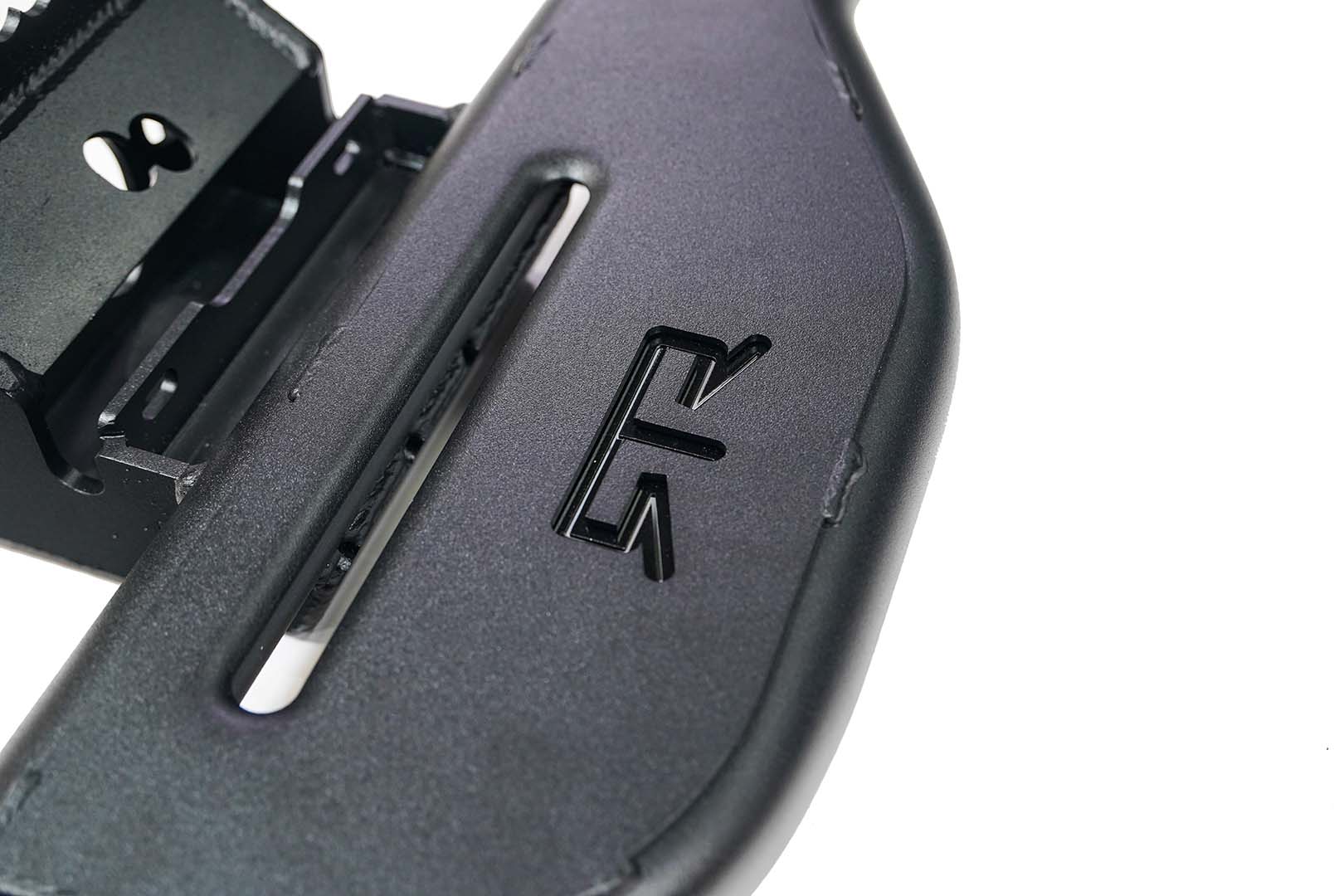 Close-up of the Bronco Trail Safe Package, showcasing the robust black metal design and structural features for off-road performance and installation ease.