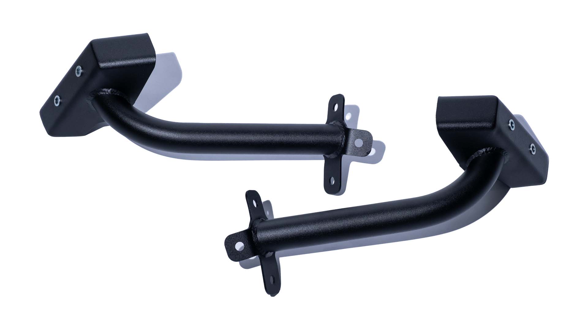 Bronco Trail Safe Package (21+ Bronco) showing black metal pipes with screws, designed for off-road durability and ease of installation.