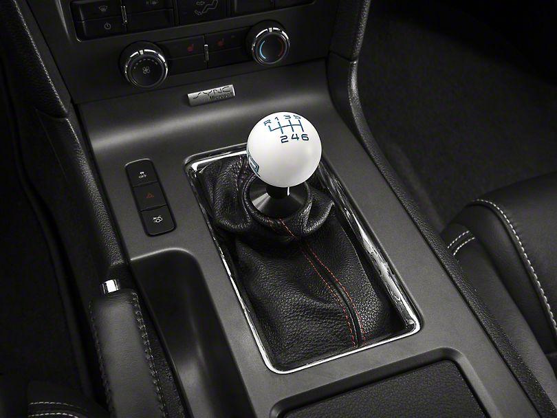 RTR White Shift Knob - Blue Engraving (11-14 GT, V6) - RTR Vehicles