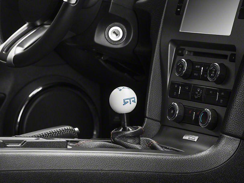 RTR White Shift Knob - Blue Engraving (11-14 GT, V6) - RTR Vehicles