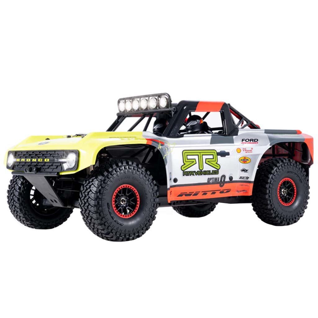 Model off-road Bronco RTR with visible RTR Team branding on a white background