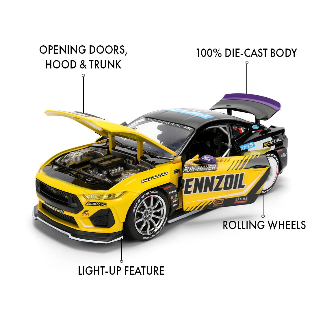 専用 DEEDS OF FRESH 1st デスメタル ブルデス 2023 Ford Mustang RTR 1:24 Diecast - Chelsea DeNofa Championship