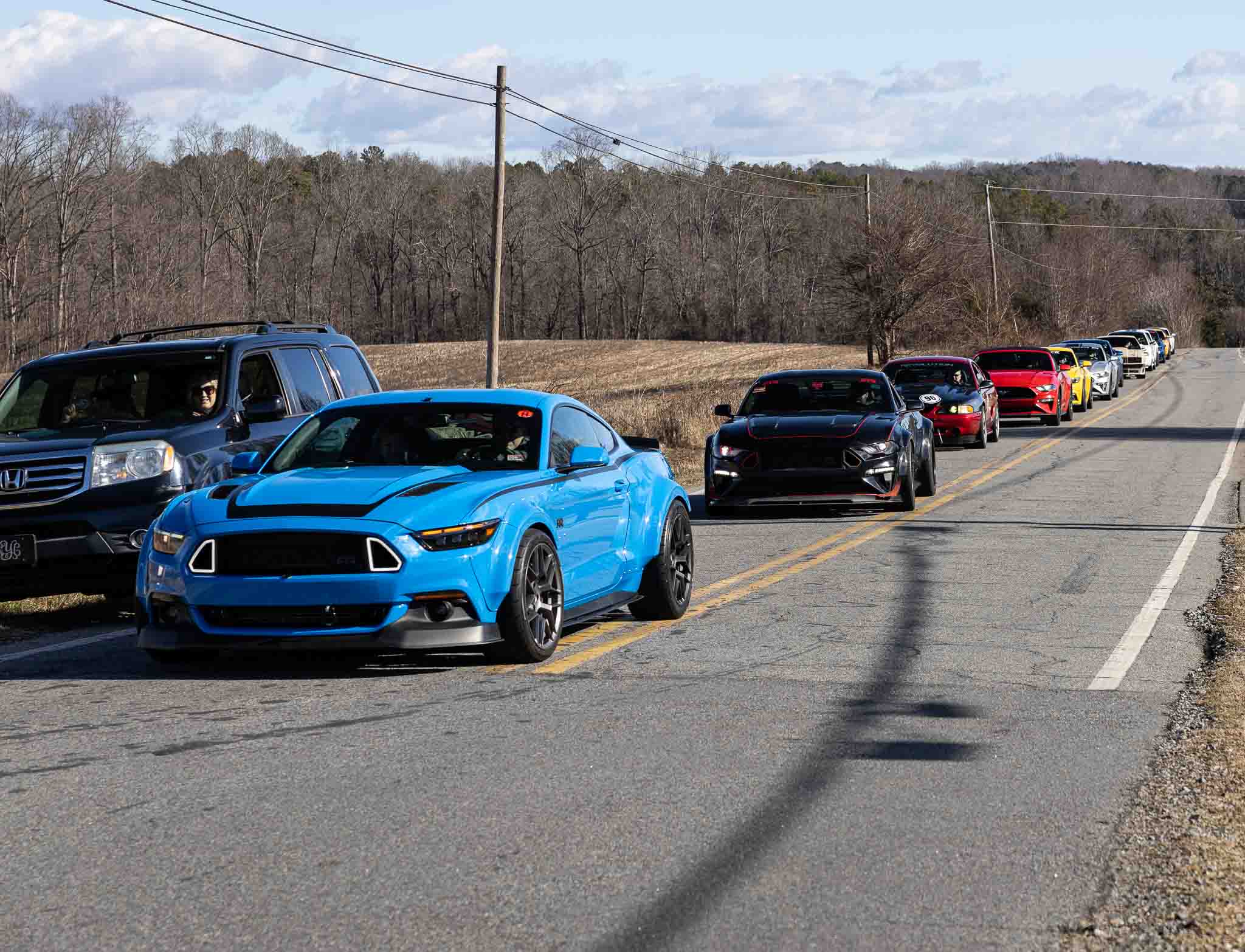 Mustang owners cruise to the RTR Lab