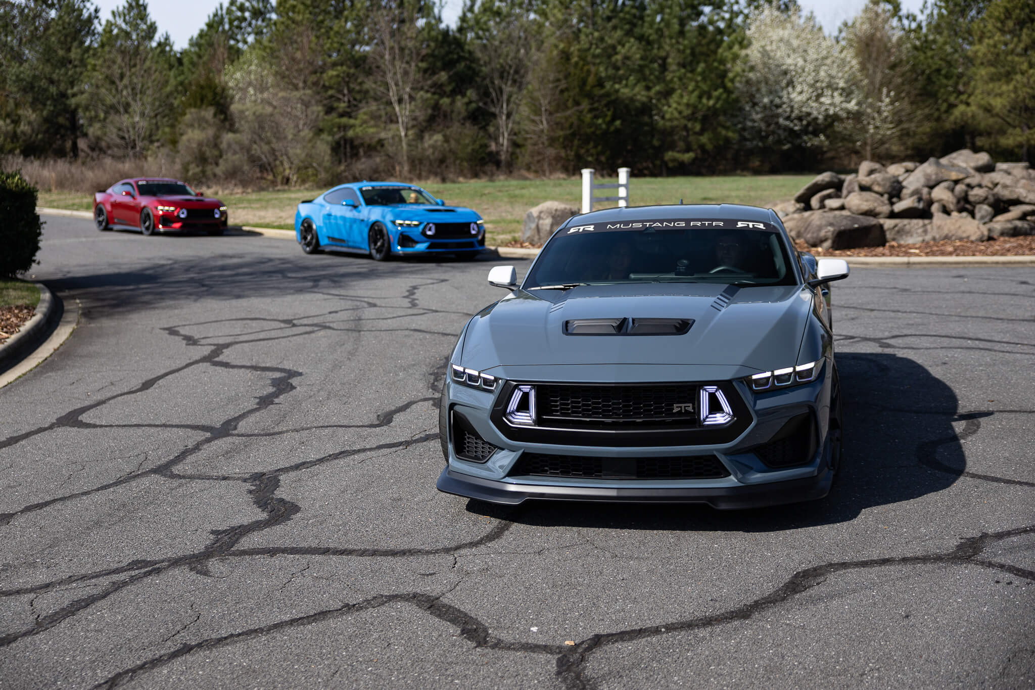 2024 Mustang RTRs roll into the RTR Lab to start the day