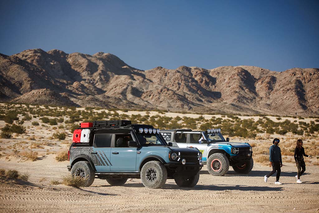 RTR Vehicles Bronco RTR ROVR and the Fun-Haver Off-Road Bronco FunRunner LT parked in the desert