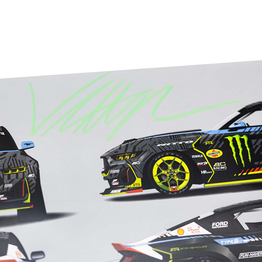 Vaughn Gittin Jr. Autographed 2025 Formula Drift Livery Poster