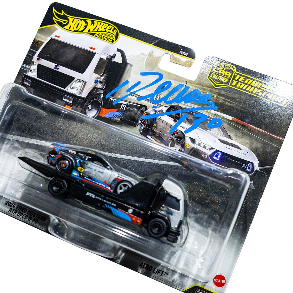 Autographed - Hot Wheels 1/64 Scale 2024 Ford Mustang RTR Spec 5-FD with Hauler