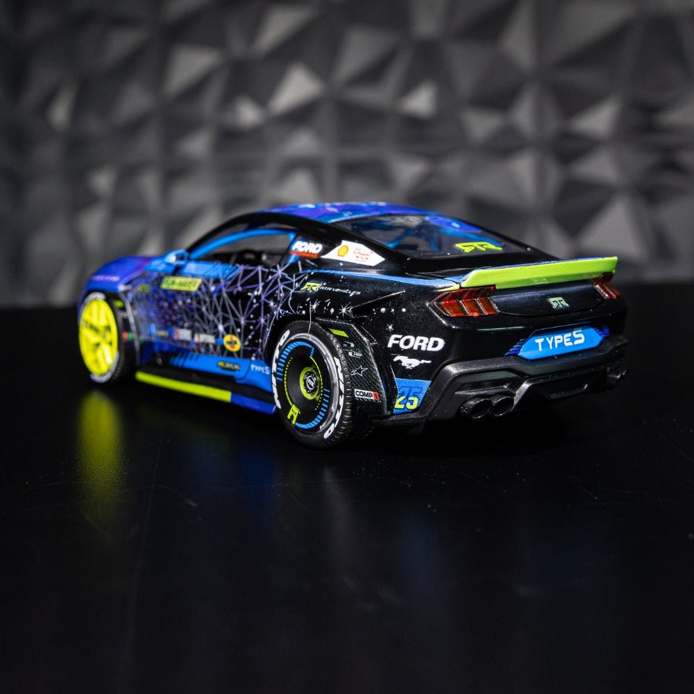 Vaughn Gittin Jr's 2024 Ford Mustang RTR Spec 5-FD Diecast Model, showcasing detailed design, rubber tires, and opening components for collectors.