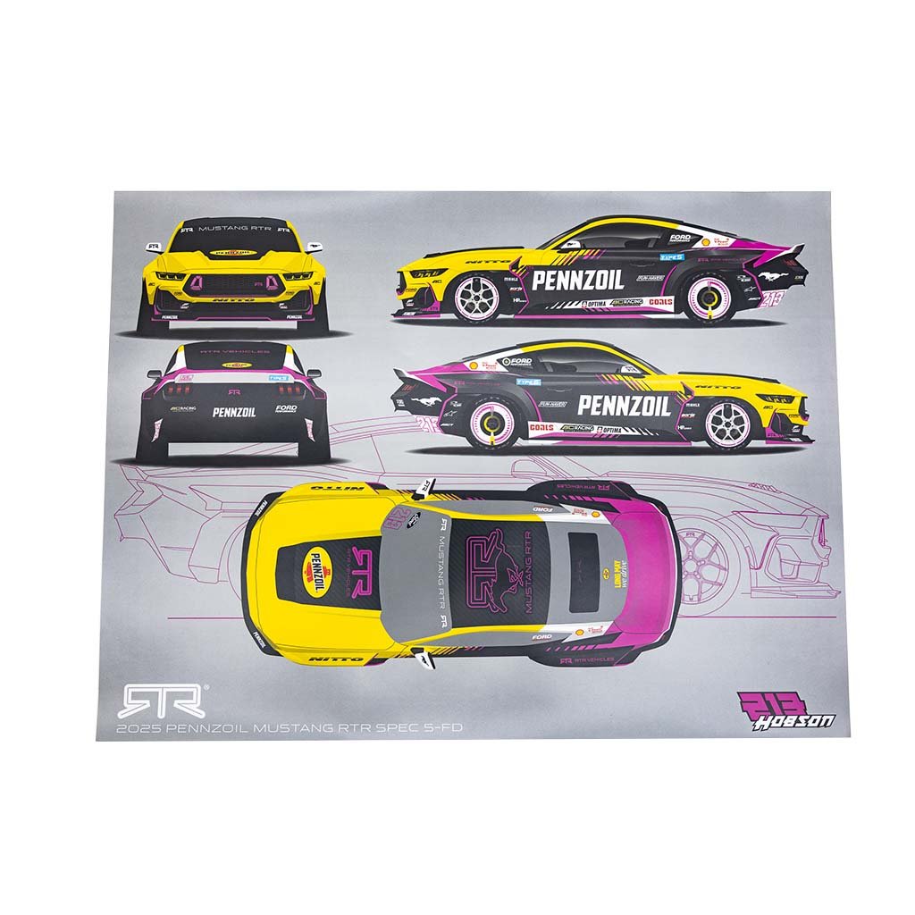 Ben Hobson 2025 Formula Drift Livery Poster - RTR Vehicles