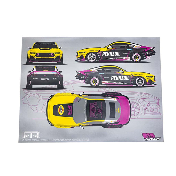 Ben Hobson 2025 Formula Drift Livery Poster - RTR Vehicles