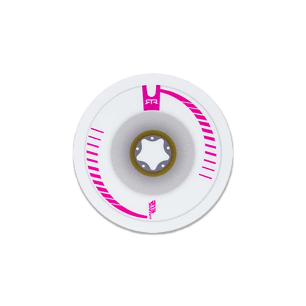 Ben Hobson Sticker Pack featuring a white aero disc with pink stripes, part of the RTR Drift Team collection, perfect for personalizing various surfaces.