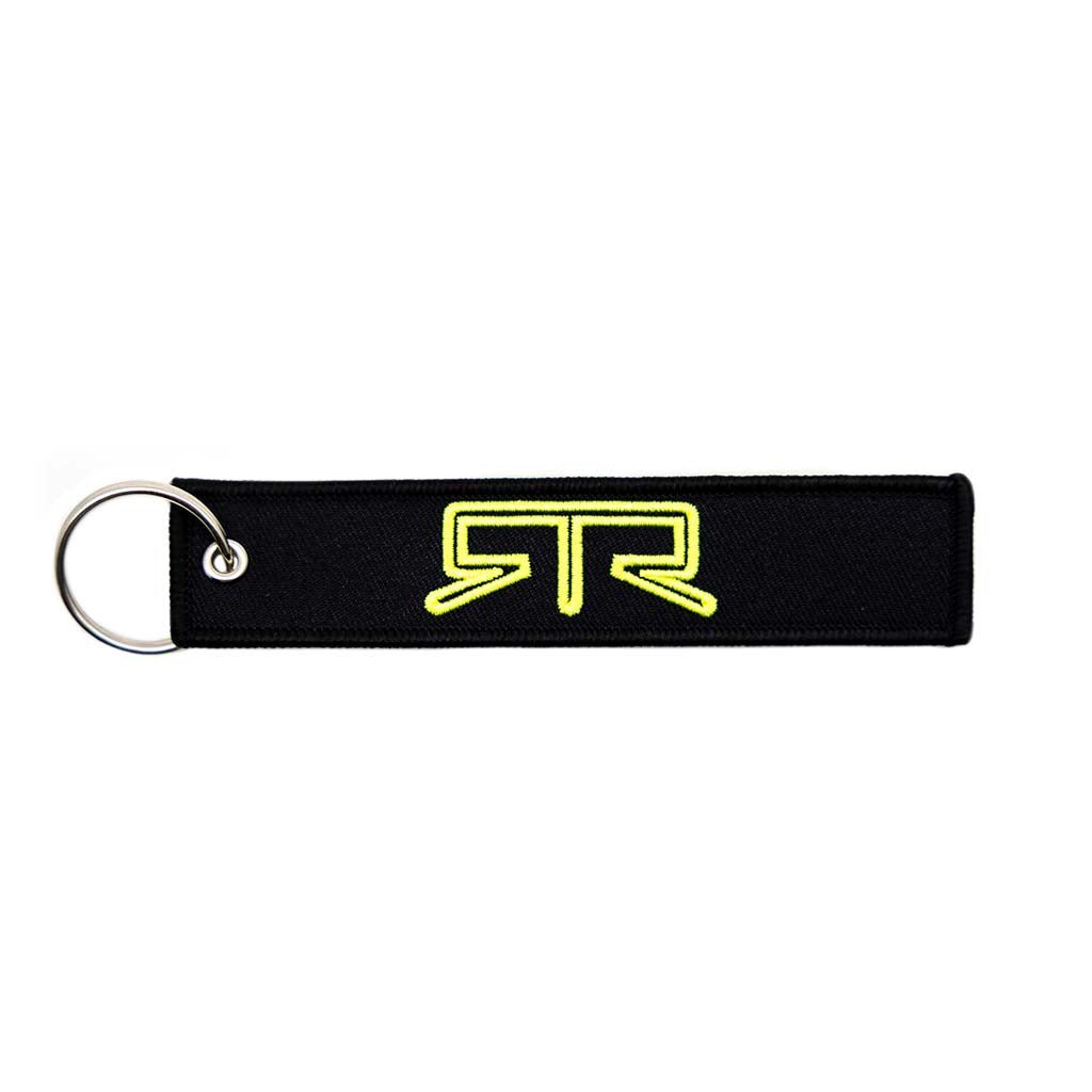 Black Flight Tag Keychain with Hyperlime RTR Logo