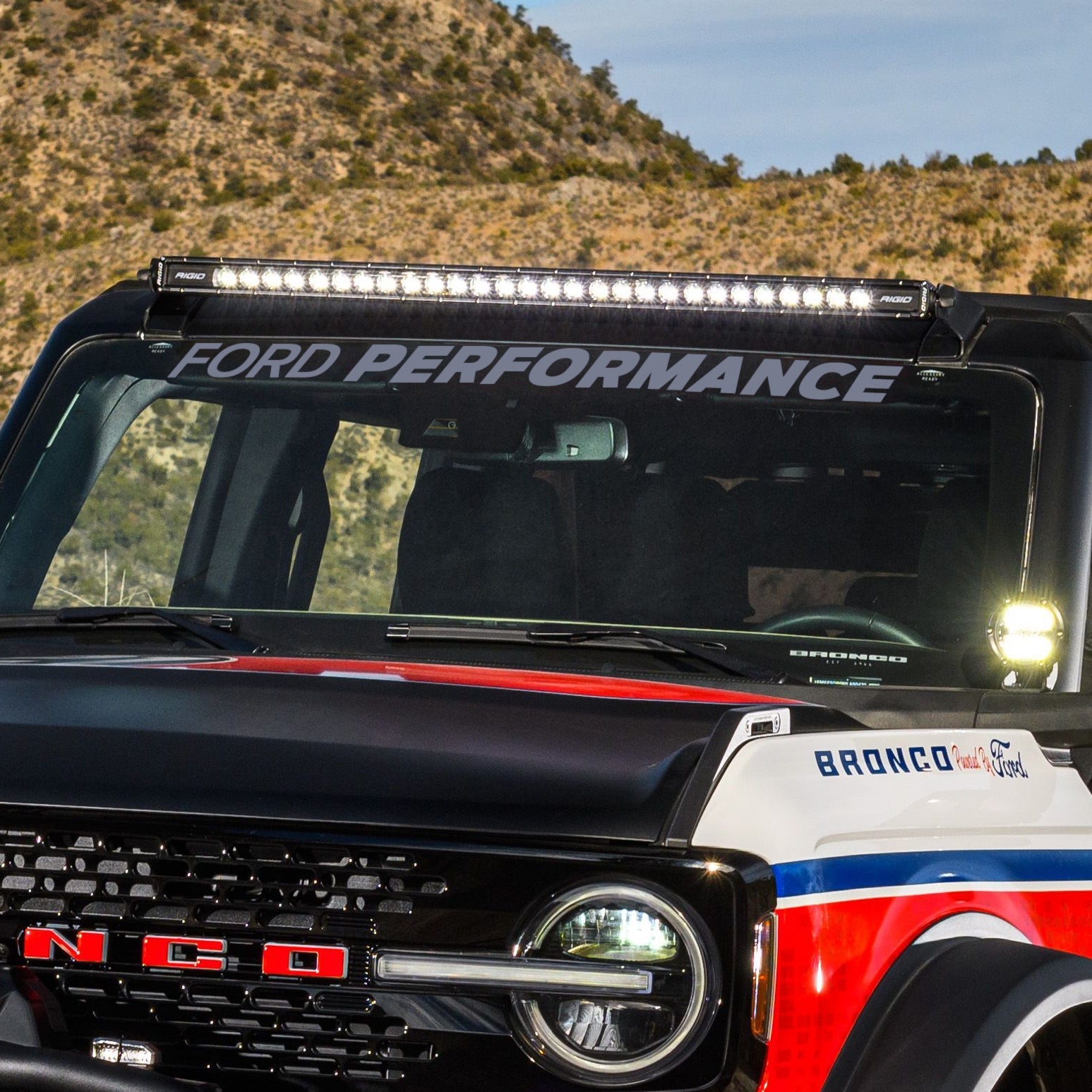 Ford Performance Bronco Windshield Banner