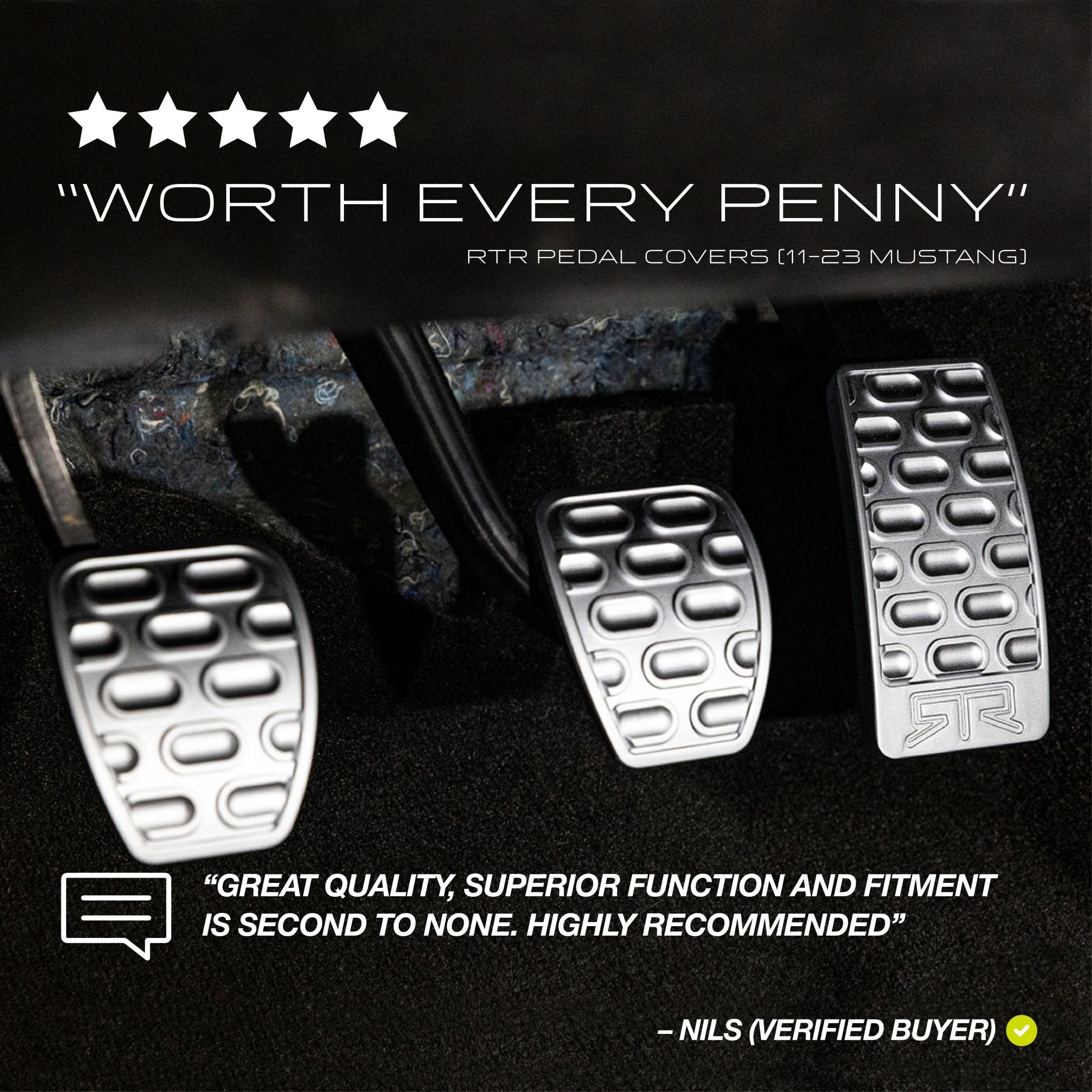 RTR Pedal Covers (11-23 Mustang)