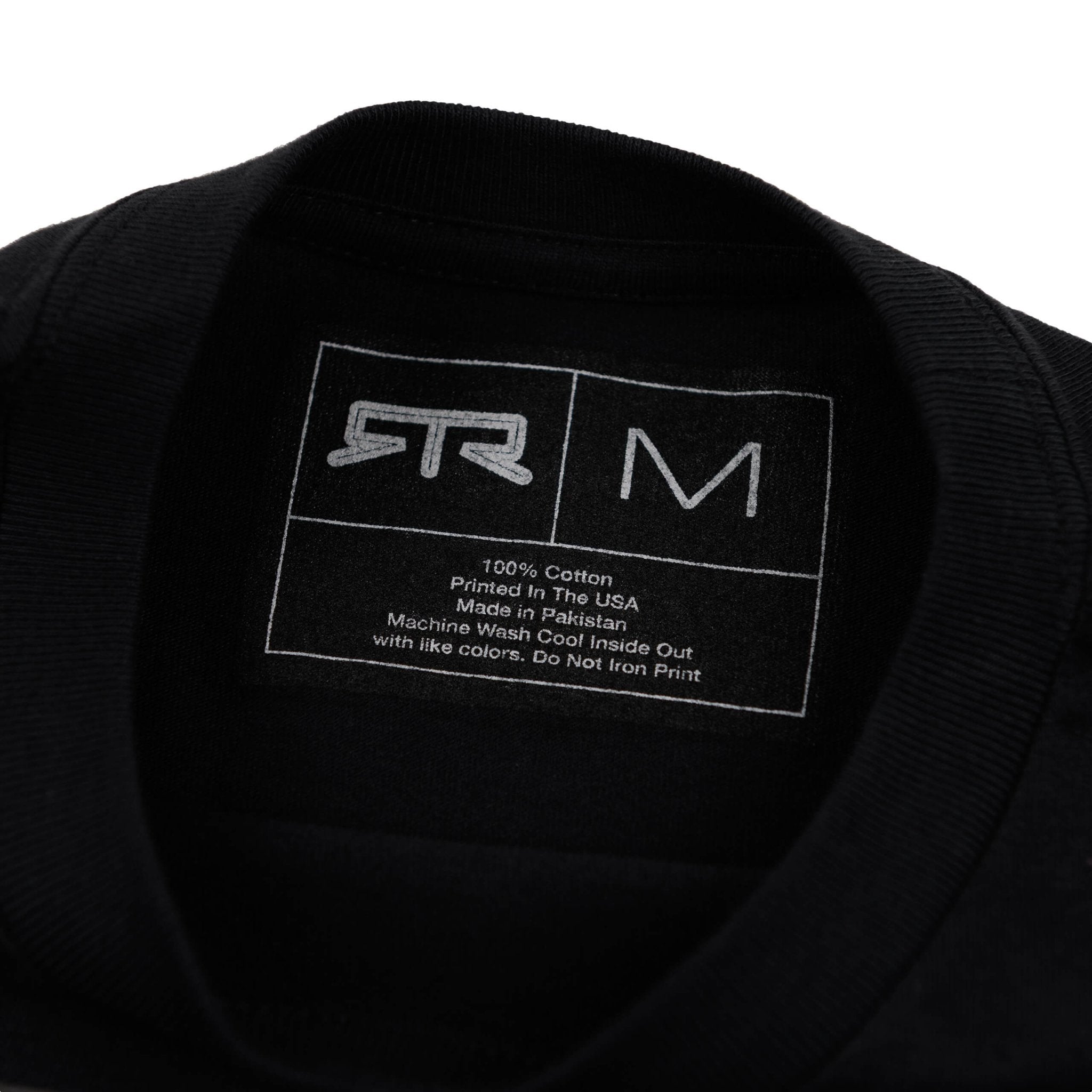 RTR Tonal Logo T-Shirt featuring white Ready to Rock text on black fabric, showcasing a minimalist design with tonal puff print for everyday style.