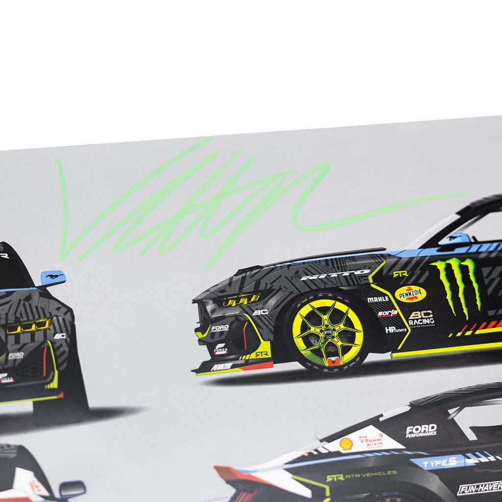 Vaughn Gittin Jr. Autographed 2025 Formula Drift Livery Poster