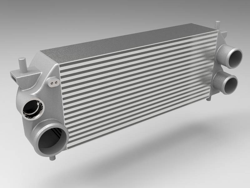 Whipple 3.5L EcoBoost Stage 1 Kit features a finned aluminum intercooler with large inlet/outlet ports, enhancing performance for 2021+ Ford F-150 and Raptor.