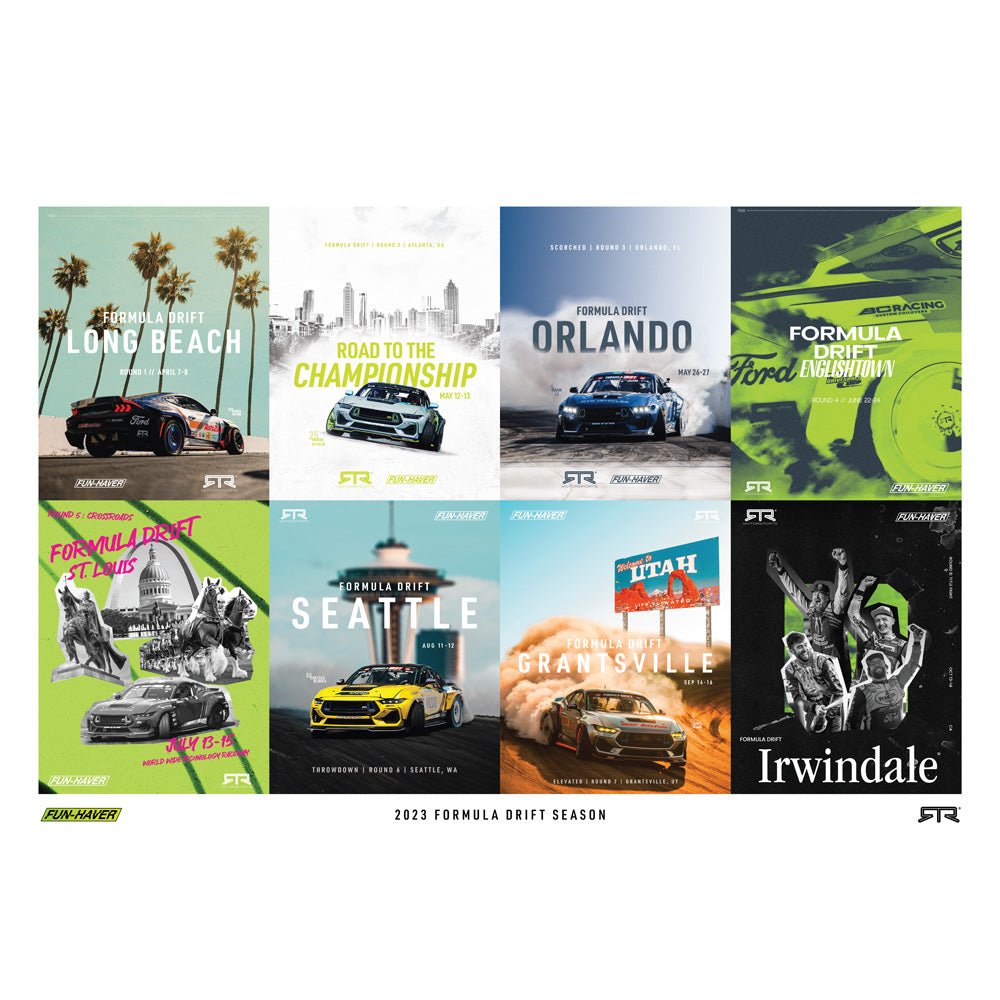2023 RTR Formula Drift Event Collage Poster