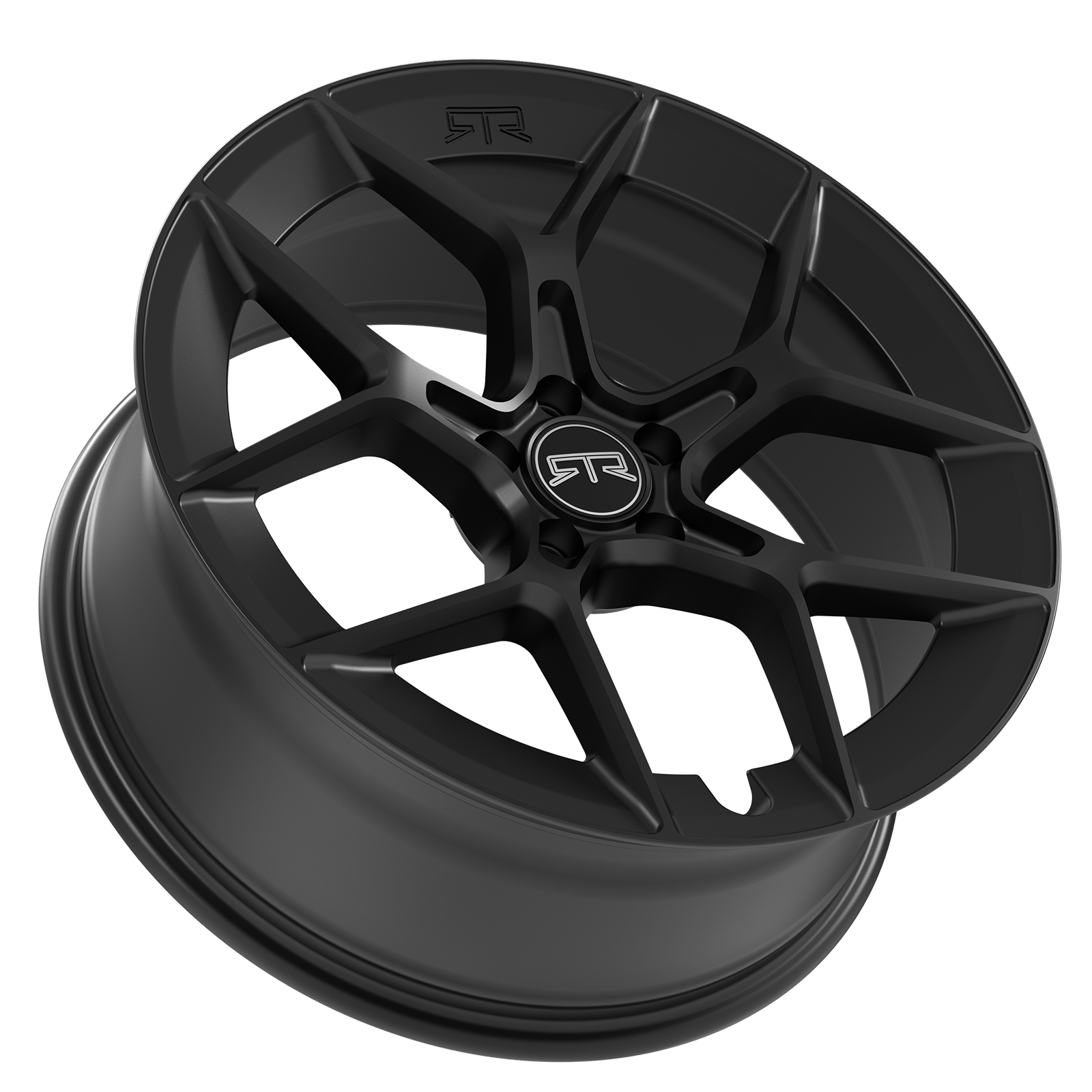 "RTR Aero 5 Mustang Mach-E Wheel | Satin Black/Satin Charcoal | 20x8.5 +31 Offset | Fits 2021+ Mustang Mach-E | Flow Forming Technology | Hub-Centric Design | Enhanced Aerodynamics | Precision Craftsmanship | Upgrade Your Mach-E's Style and Performance"