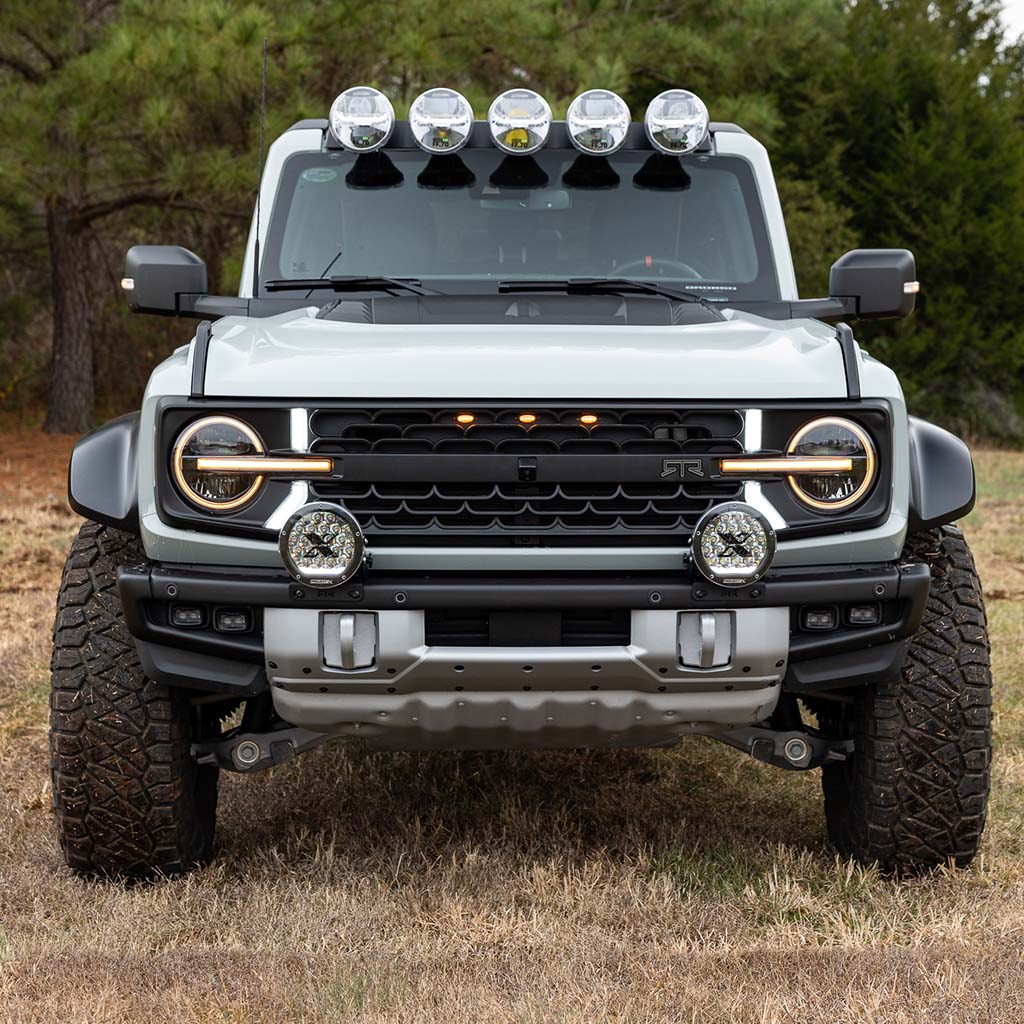 RTR Front Bumper Light Mount Kit w/ PROJECT X HP.70 Lights (21+ Bronco &amp; 22+ Bronco Raptor w/ Modular Front Bumper) - RTR Vehicles