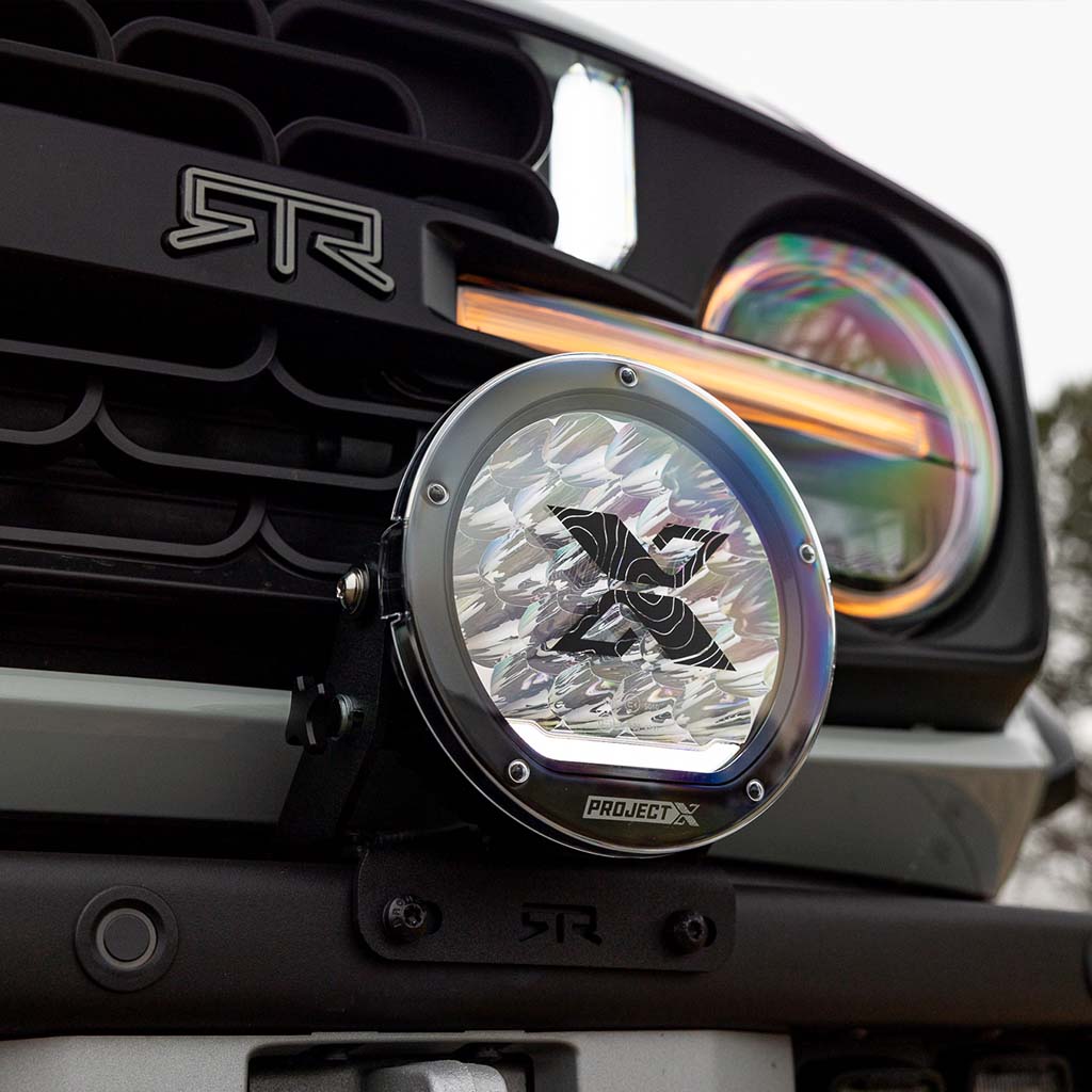 RTR Front Bumper Light Mount Kit w/ PROJECT X HP.70 Lights (21+ Bronco & 22+ Bronco Raptor w/ Modular Front Bumper) - RTR Vehicles