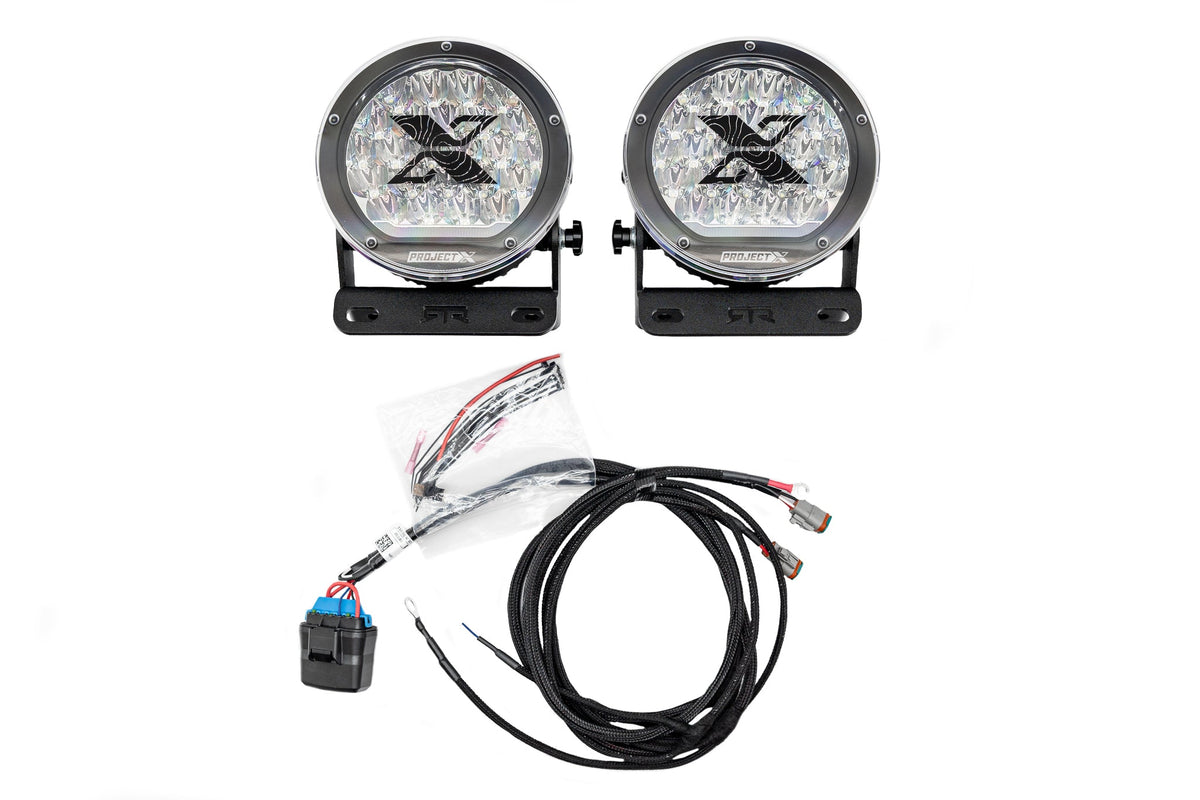 RTR Front Bumper Light Mount Kit w/ PROJECT X HP.70 Lights (21+ Bronco w/ Modular Front Bumper) - RTR Vehicles