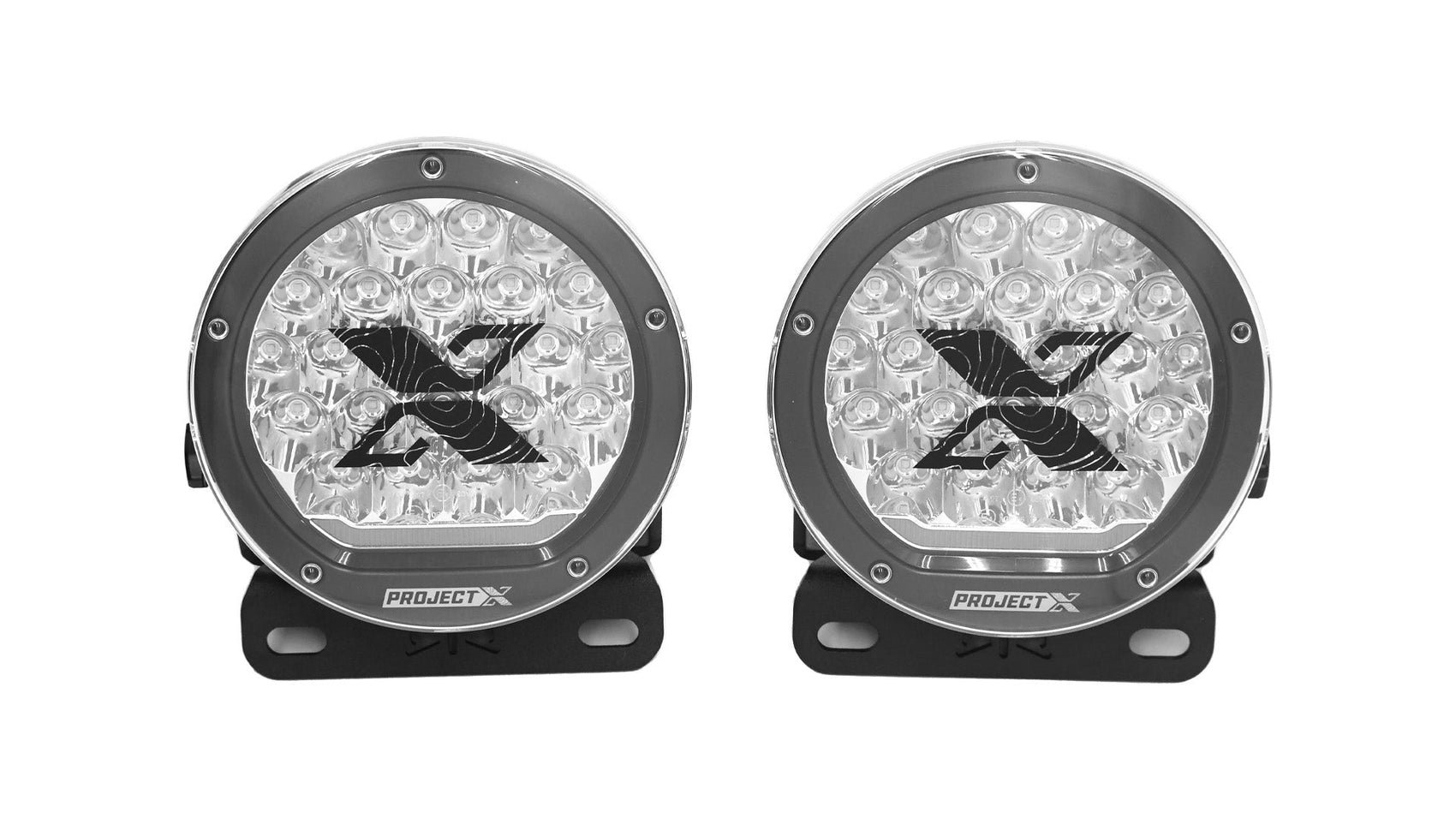 RTR Front Bumper Light Mount Kit with PROJECT X HP.70 Lights (21+ Bronco & 22+ Bronco Raptor