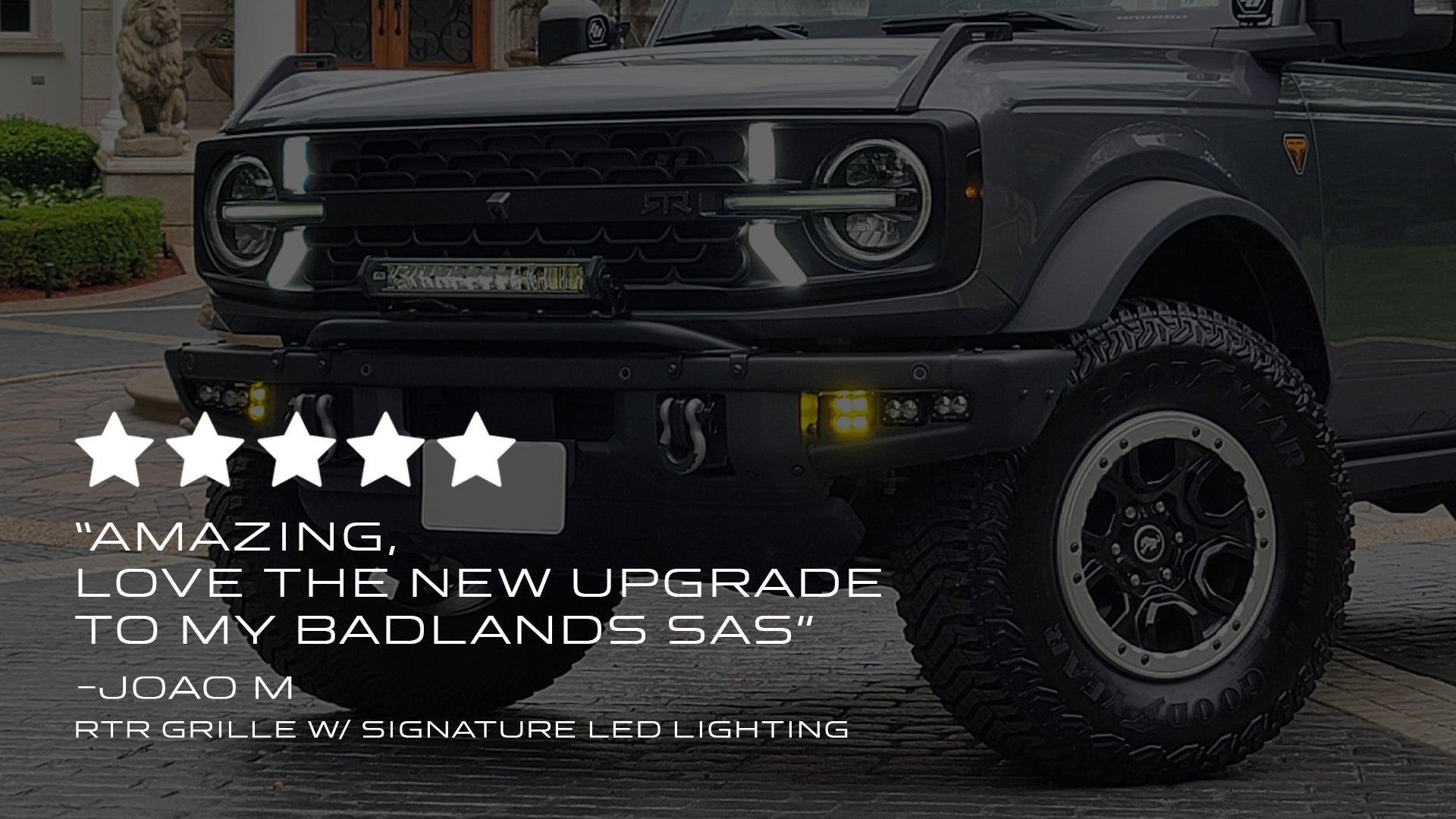 RTR Grille w/ Signature LED Lighting (21+ Bronco) - RTR Vehicles