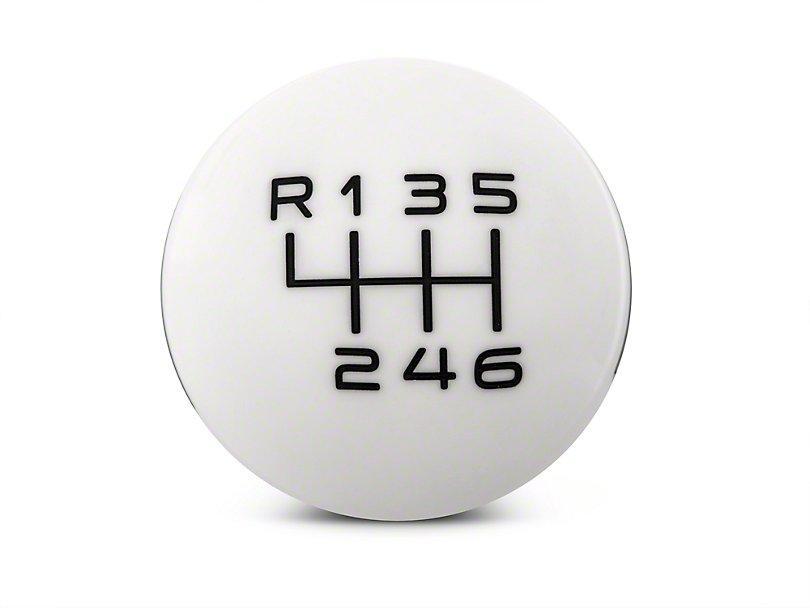 RTR White Shift Knob - Black Engraving (11-14 GT, V6) - RTR Vehicles